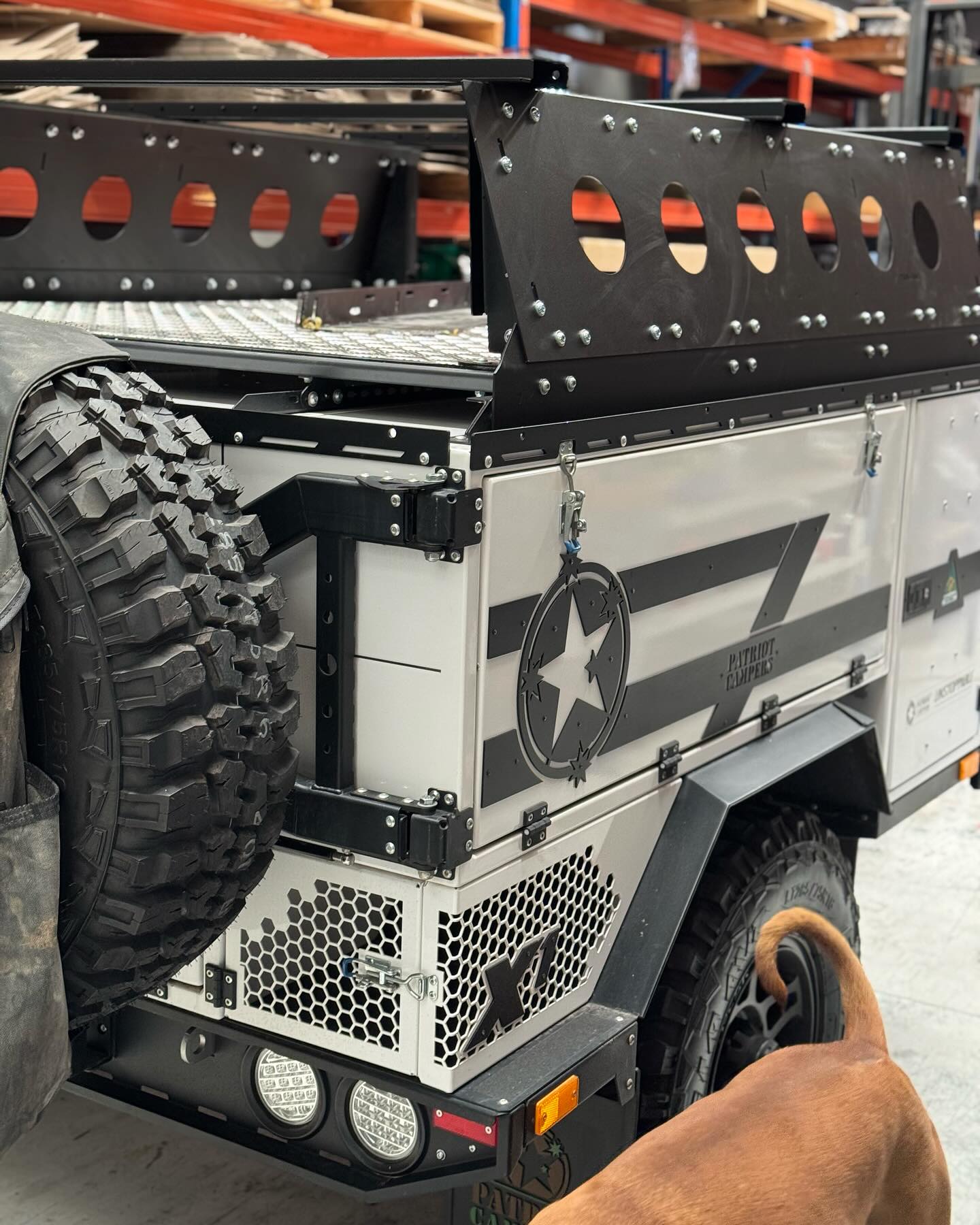 Patriot x1n bolt on touring rack by tough touring.... Adds storage space for chairs / tables / firewood / whatever