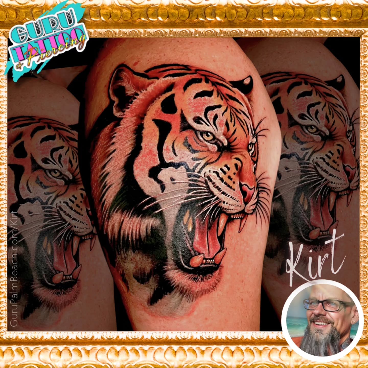 🔥 Fierce & fearless! 🔥
This roaring tiger piece by Kirt captures pure power and intensity 🐅💥. Bold lines, vibrant color, and detail that jumps right off the skin — this is how you wear your strength with pride.
🐯 Artist: Kirt
📍 Guru Tattoo & Piercing – Riviera Beach - Singer Island, FL
✨ Booking available now!
👉 Tag someone who needs a tiger tattoo in their life.
.
.
#GuruTattoo #GuruPalmBeach #TigerTattoo #BoldInk #TattooArt #FloridaTattoo #KirtGuruTattoo #TattooStudio #AnimalTattoo #RivieraBeachTattoo