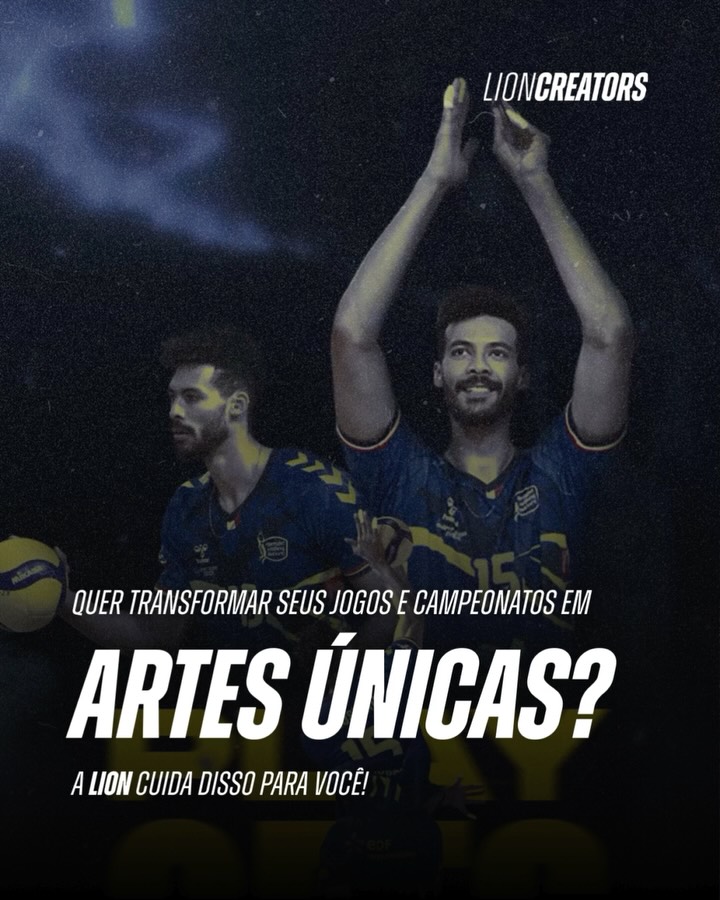 🎯 Quer transformar seus jogos e campeonatos em artes únicas? A Lion cuida disso pra você!
Na Lion, a gente entende que cada atleta carrega muito mais do que desempenho, carrega uma história, um estilo e uma energia própria.
O resultado? Conteúdos exclusivos que destacam quem você é, elevam a forma como você compartilha suas conquistas e criam uma conexão autêntica com quem te acompanha!
🚀 Quer garantir a sua arte personalizada e mostrar ao mundo a sua essência? Chama a Lion e vamos criar algo incrível juntos!