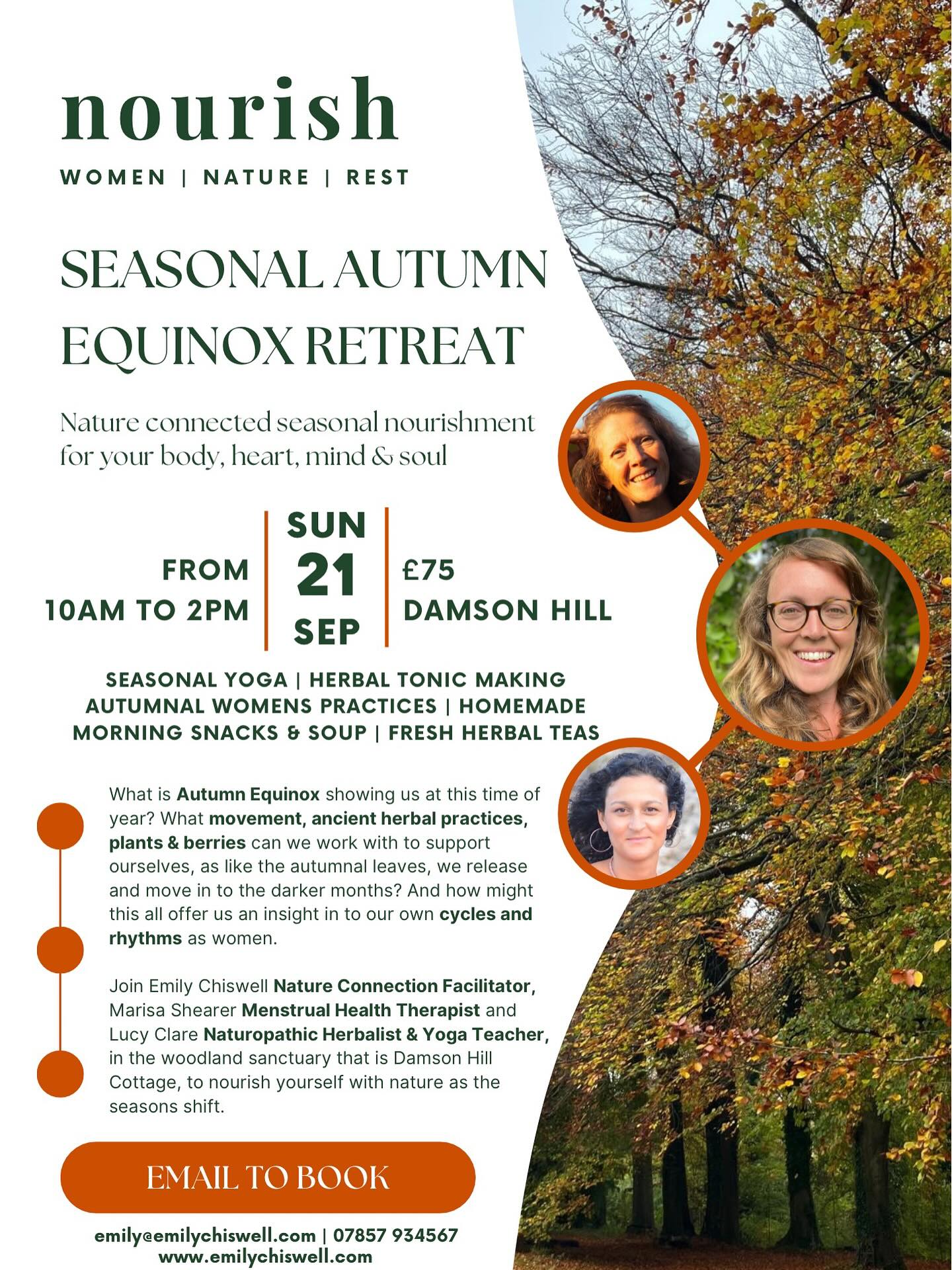 🍁 autumnal nourish 🍁
we be back beauties!
honouring our cycles next equinox
and we can’t wait to welcome you
as autumn arrives
and we harvest and gather
how are YOU harvesting and gathering
that nourishment for yourself?
through food
movement of some sort
time in nature
solo moments
sharing with others
mix of the above?
or not…
maybe you feel totally out of whack?
with some of that, with all of that?
maybe you’re giving out to others all of the time?
and maybe it’s been a while since you’ve received
anything that even looks vaguely like that?
maybe you feel disconnected from your rhythm
maybe you’re feeling fried after summer
maybe you’re shifting in to something new
maybe you need to move your body
maybe you just need to lie down
maybe you need some time in nature
maybe you need to hear yourself
maybe you need to feel heard
maybe you need
to slow down
be cooked for
rest
be held
be nourished
just be
we’ve got you
come and tune back in
🍁 nourish 🍁
sunday 21st september
@damsonhillcottage
10am to 2pm
£75
🍂 nourishing homemade food & delicious gentle seasonal yoga with @lucyherbalgarden
🍂 nurturing & often forgotten ancient women’s practises with @marisa.shearer
🍂 held in circle & nature with moi
🍂…and as if that wasn’t enough, a dose of seasonal tonic making so that the nourishing can continue
come solo, with daughter, sister, mother, friend
in all that you are, with all that you’re with
we couldn’t be more delighted to welcome you
*BOOKING DETAILS IN BIO*
or drop me a DM
#nature #natureconnection #ecotherapy #ecopsychology #seasons #seasonalliving #seasonalpractices #autumn #autumnequinox #women #womenshealth #hampshire