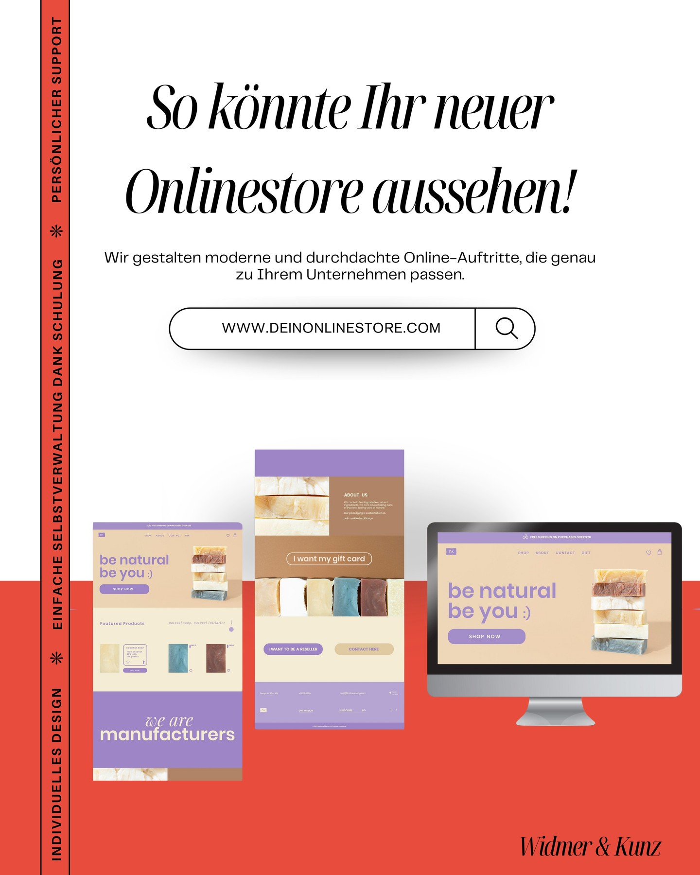 So könnte Ihr neuer Onlinestore aussehen.
Modern, verkaufsstark und individuell auf Ihr Business abgestimmt – ganz ohne Standard-Vorlage.
Sie möchten einen Onlineshop, der nicht nur gut aussieht, sondern auch verkauft?
Dann lassen Sie uns Ihren neuen Store gemeinsam umsetzen.
Jetzt unverbindlich beraten lassen.
#onlineshop #widmerundkunz #ecommerce #wixstore #branding #verkaufsstark #webagentur #basel #shopdesign #sichtbarkeit