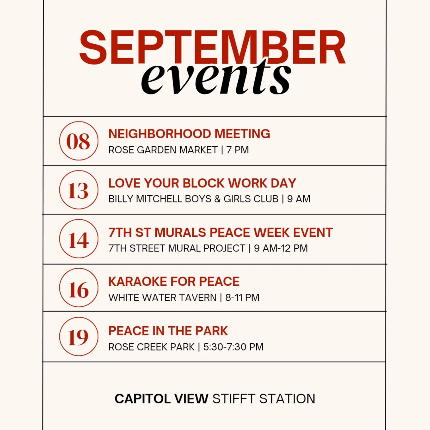 Learn more about all of the fun things we have coming up at the Monday night's (9/8) meeting. Guest speaker, Holly Hope, will be presenting a historical overview of our neighborhood focused around the School for the Blind.