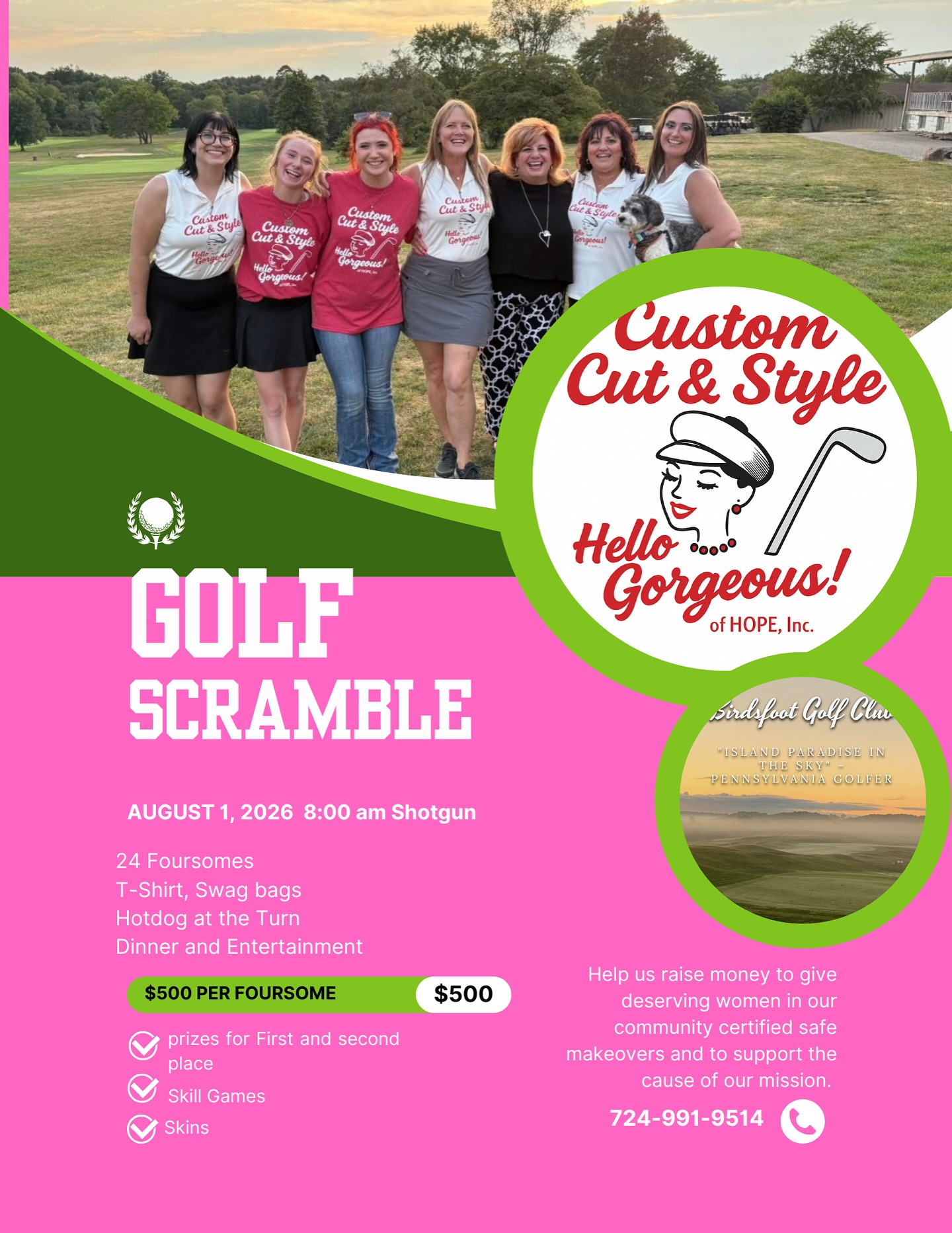 Save the date! August 1 2026.
8:00 am shotgun
24 Teams total