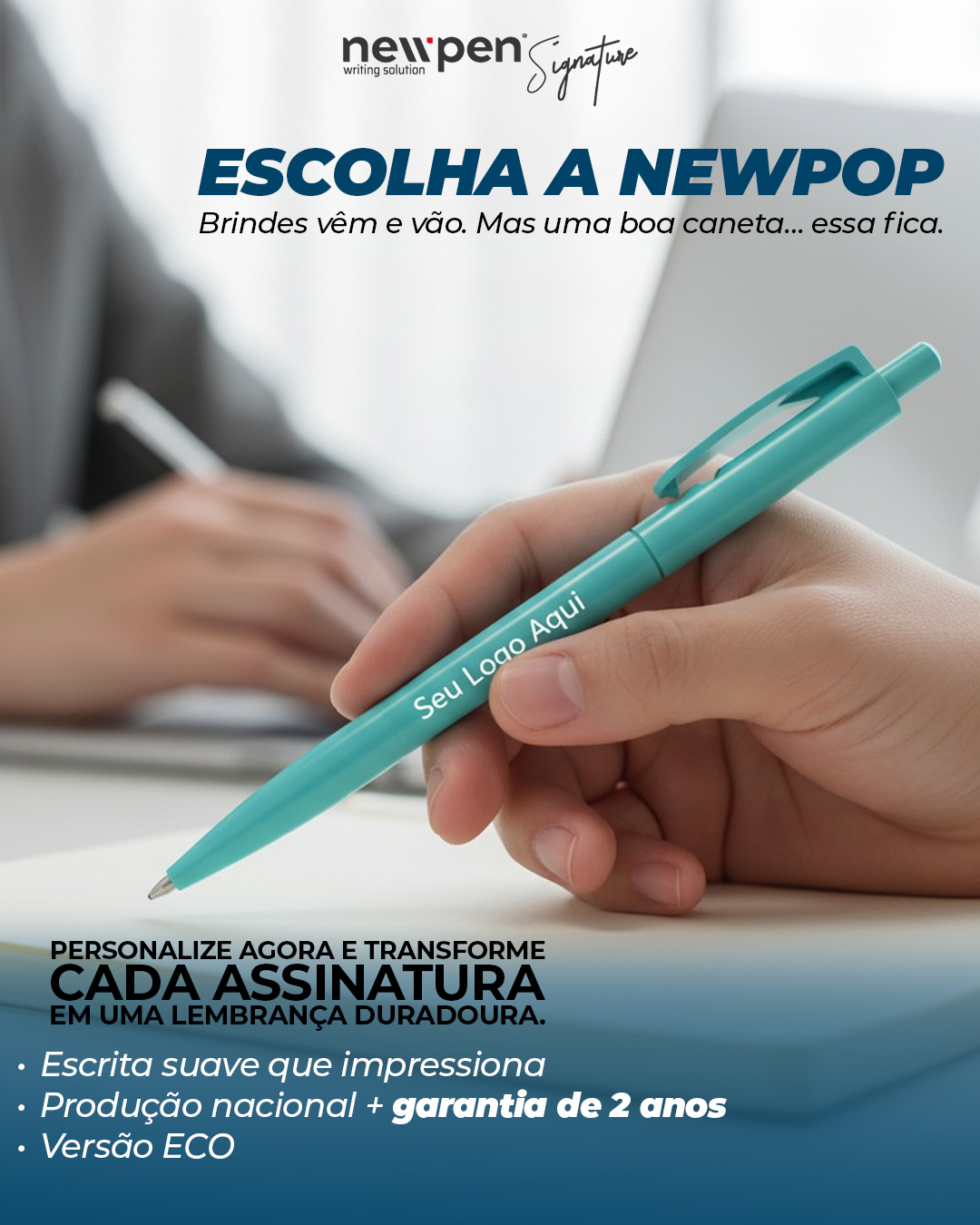Brindes passam. Assinaturas ficam.
Com a Newpop da Newpen Signature, cada palavra se transforma em lembrança duradoura.
👉 Personalize e leve a sua marca ainda mais longe.
#newpensignature #newpop #canetapersonalizada