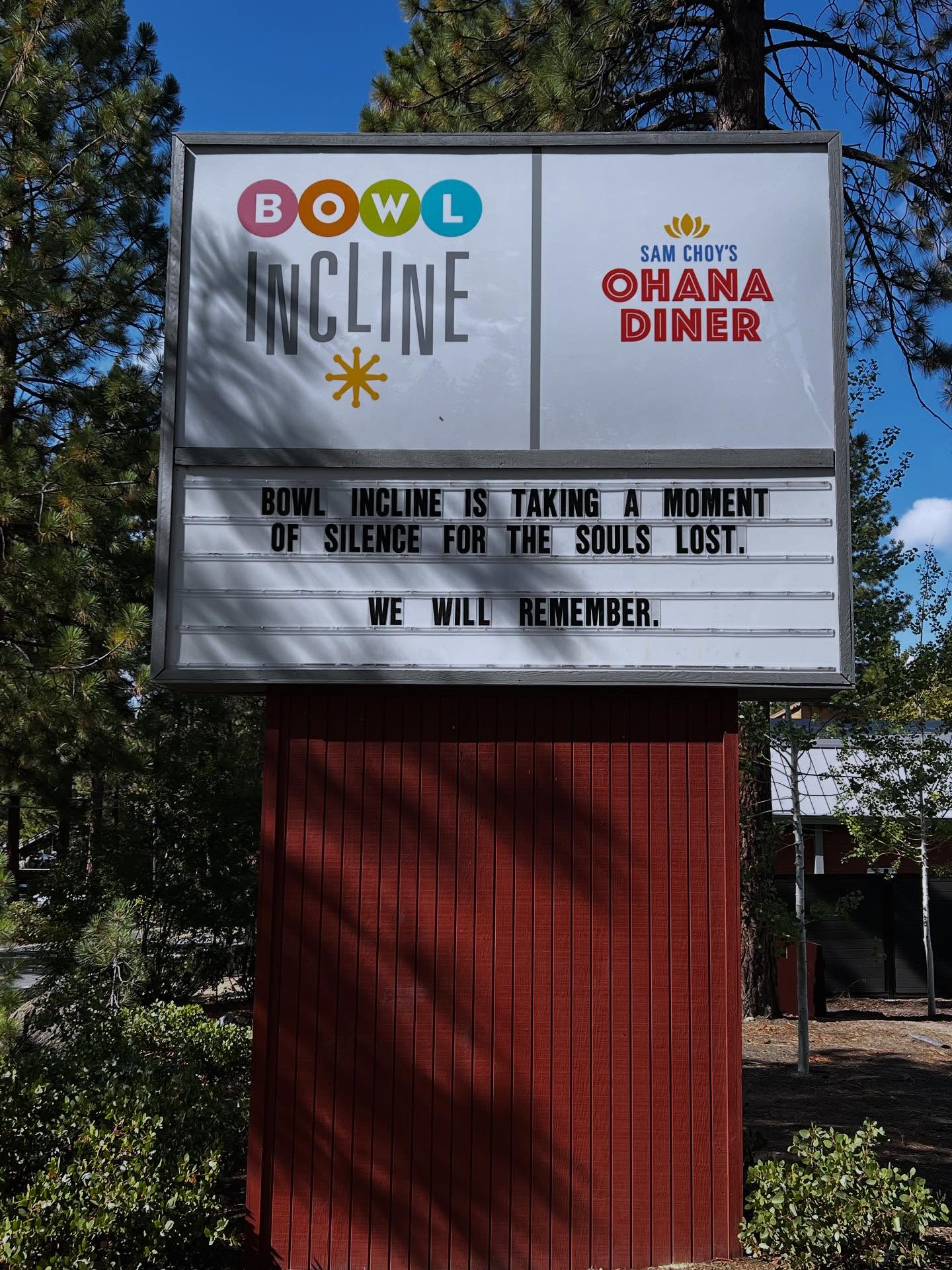 🌟 A Moment to Remember 🌟
Today, we pause. At Bowl Incline, our sign reads: “Taking a moment of silence for the souls lost. We will remember.”
On this day of remembrance, we honor the lives lost on September 11th, 2001, and the resilience of all who carried on through the unthinkable. We also hold close in our hearts the victims of more recent tragedies—the violent attack of Charlie Kirk, the heartbreaking school shootings, and senseless acts that leave families and communities shattered.
Grief is never bound to one moment in history—it ripples forward. That’s why remembrance is powerful: it reminds us that every life taken too soon deserves to be honored.
As we reflect, may we choose compassion over division, peace over violence, and love over hate. May our shared silence echo into meaningful action.
🕊️ We will remember. Always.