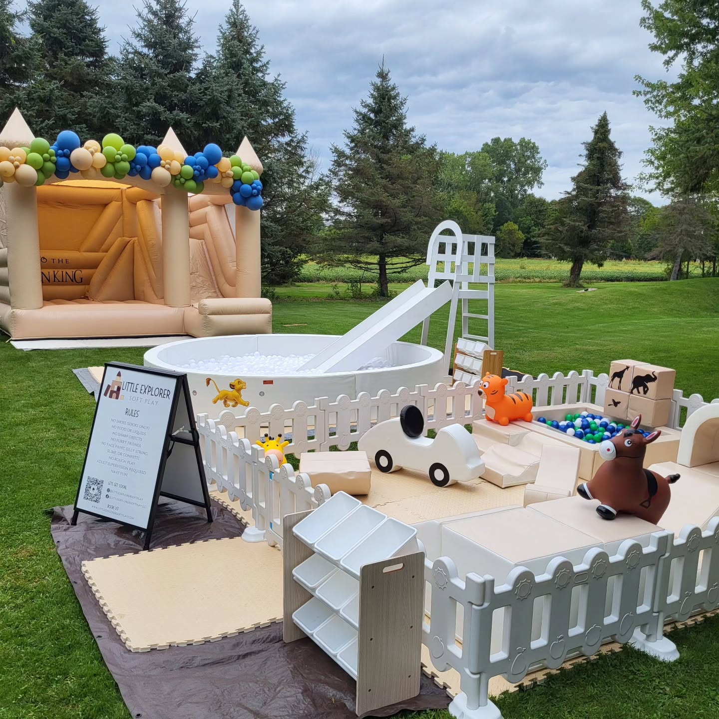 Such a fun event this weekend celebrating my Son's 2nd birthday 🦁
All balloons and soft play/bounce house/ball pit by us!