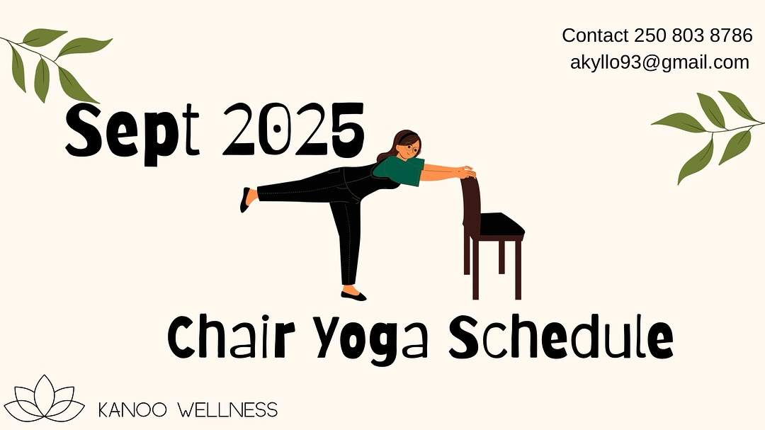 🍂✨ Chair Yoga with Angela – September Schedule ✨🍂
This month, move into fall with gentle strength and mindful movement. 🪑🌿 Our Chair Yoga classes are designed for all levels and all bodies, giving you the support you need while helping you:
✔ Improve flexibility & posture
✔ Reduce stress & calm your mind
✔ Build strength & balance safely
📅 September Classes
• Mondays: Chair Yoga + Barre at Sweet Freedom Yoga (10:30–11:30 a.m.)
• Wednesdays: Canoe Chair Yoga (9:30–10:30 a.m.)
💲 Drop In $15 | Punch Passes NOW Available!
🍁 Let’s welcome the season together with movement, breath, and community.
👉 Register online: www.yogaincanoe.online
📞 Contact Angela at (250)803-8786
#ChairYoga #FallWellness #GentleStrength #SweetFreedomYoga #YogaForAll