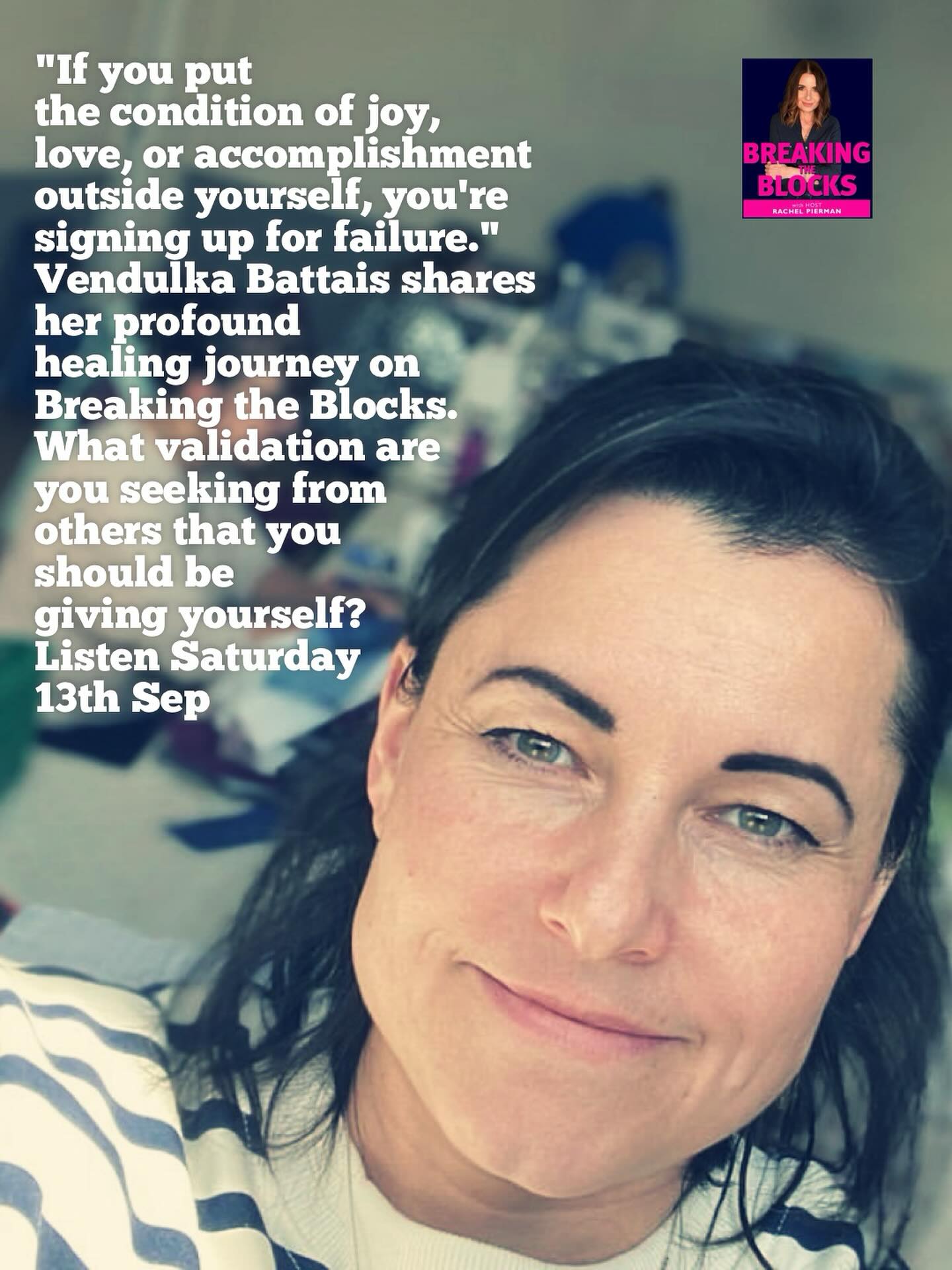We’re back! Season three of @breakingtheblocks commences on Saturday 13th of September, which also happens to be my birthday! In the first episode of our brand-new season, I talk with the philosophical and highly spiritual quilter @vendulkaoliven about how winning awards at quilt shows no longer fulfilled her and the void she felt within needed to be filled with self love, not external validation. The episode will give you an interesting insight into Vendulka, and may offer you something to think about along your own journey…
Catch it anywhere, you listen to your podcasts and on YouTube on Saturday! (If you’d like to work with her, she’ll be teaching a quilted jacket class with us in October, check out the CraftyMonkies website for that 😘)
Will you be listening?