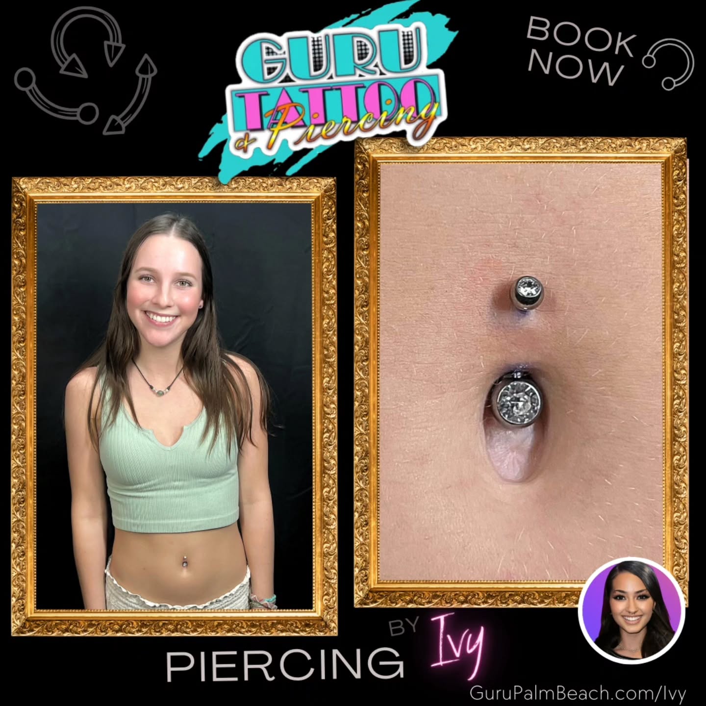 ✨ Fresh & fabulous ✨
Check out this stunning navel piercing by Ivy! 🌙💎 A perfect balance of sparkle and style, ready to shine all summer long.
💎 Piercing by Ivy
📍 Guru Tattoo & Piercing – Riviera Beach, FL
✨ Book your next piercing today → GuruPalmBeach.com/Ivy
Ready to book your appointment?
.
.
#GuruTattoo #GuruPalmBeach #PiercingByIvy #BodyPiercing #NavelPiercing #BellyRing #FloridaPiercing #PiercingStudio #GuruPiercing #RivieraBeachPiercing