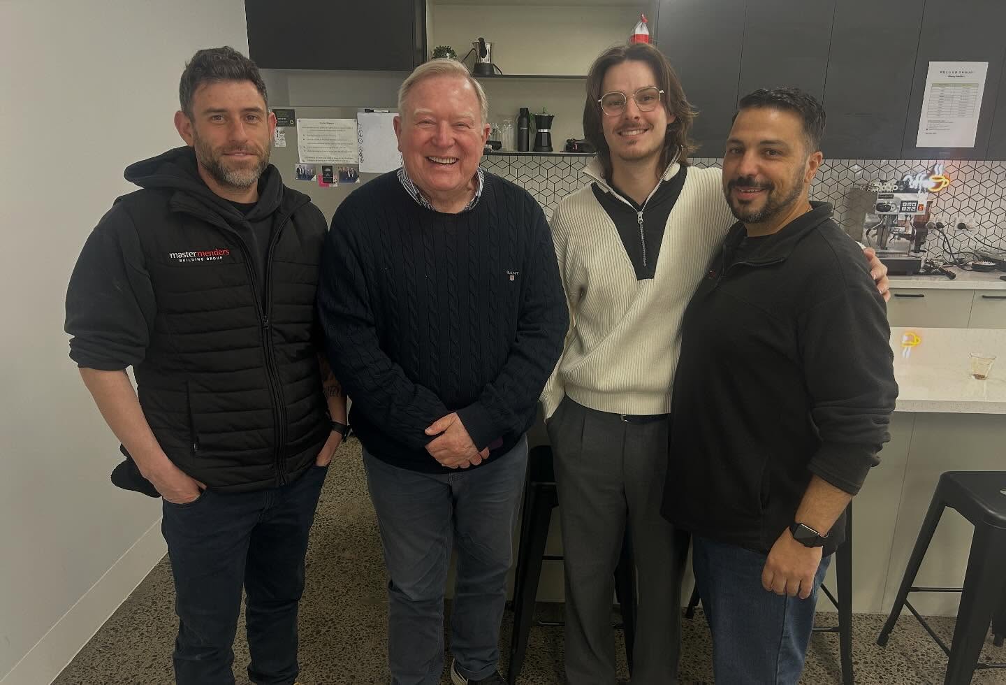 This week has been full of great energy ā with clients and even a few celebrities dropping by. A highlight was having the legendary Peter Hitchener join us for a coffee in the office, sharing stories (and even a little Italian š®š¹) with the team. Always a pleasure to connect over good company and conversation.