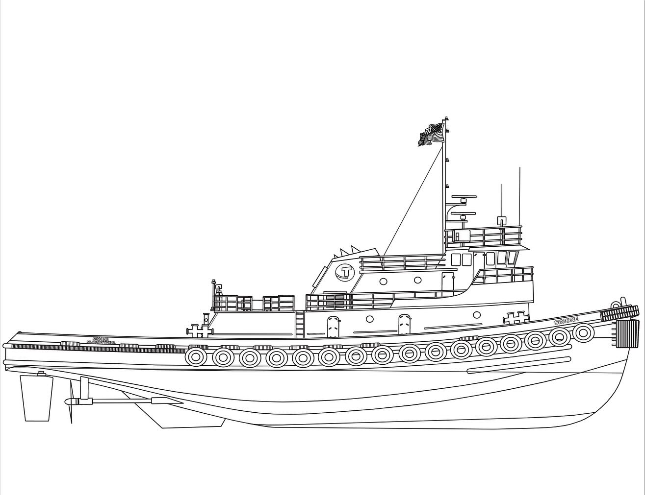 One in a series of amazing drawings by @birk_thomas0716 for TradeWinds Towing. This is the tug SIMONE. Coming towards our 20th anniversary this year. Birk does amazing artwork for many towing vessels as is his passion as an artist and a tug Captain. Thanks Birk for the support and amazing work.