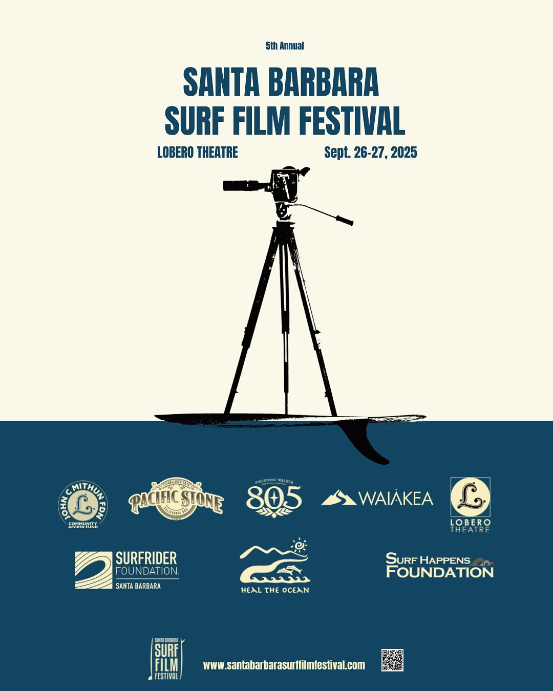 🎥 Check out this years lineup now! 2 days of incredible ficksat the Lobero Theatre! Come on out on Sept. 26-27 , bring your friends and enjoy a cold one from @805beer or @waiakea ! 🍻
Click the link in our bio to learn more!
@thebigwhitehousemovie @mattmooresurfcarp @huntermartinez__ @lakeypeterson @805beer @bobcampi @roberthelphand @dana_shaw @justinjmisch @campbellbros @chris_malloy_yarning @shauntomson @surfhappensfoundation @healtheoceansb @surfridersb @wavetoolssurfboards
✨A Huge thank you to our Sponsors &Supporters✨:
@waiakea @pacificstonegrown @islandsburgers @805beer @ucsblibrary @rodeoriviera @korshots @drinklmnt @montecitogourmet @healtheoceansb
@surfhappens @surfridersb @surfridersantabarbara #sbsurf #sbsff2025 #lobero #filmfestival
