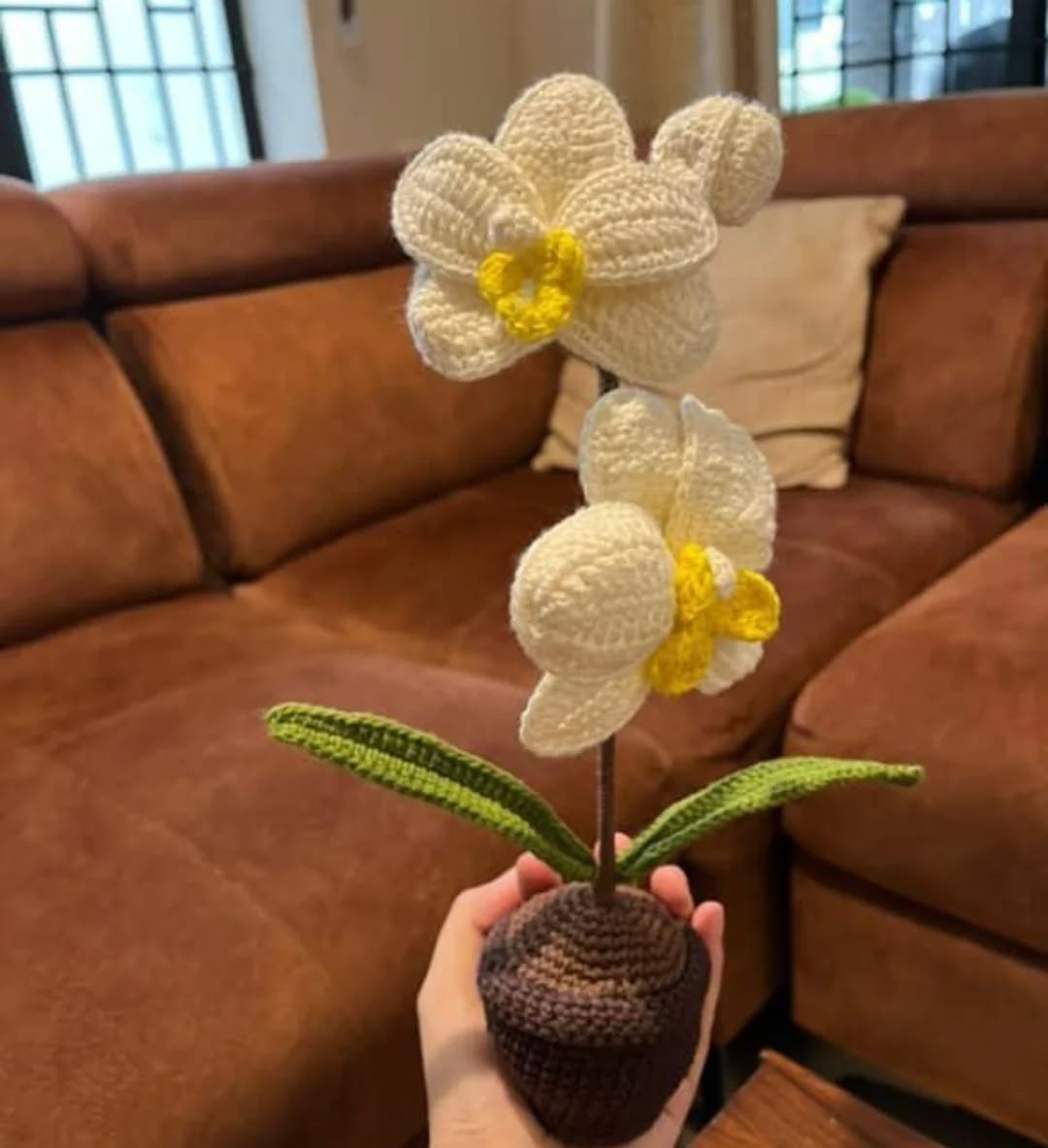 Crochet orchids 🤍