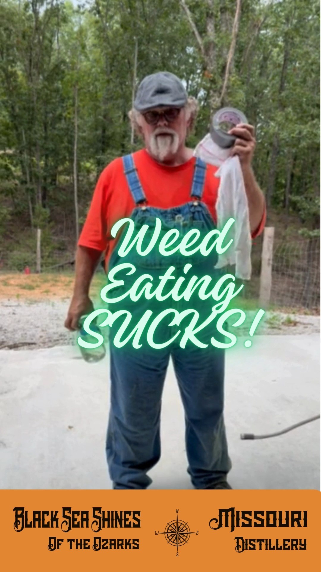 Weed Eating in September Sucks!#whiskey #whiskeygram #Whiskeylovers #branson #tablerocklake #blackseashinesoftheozarks #blackseashines