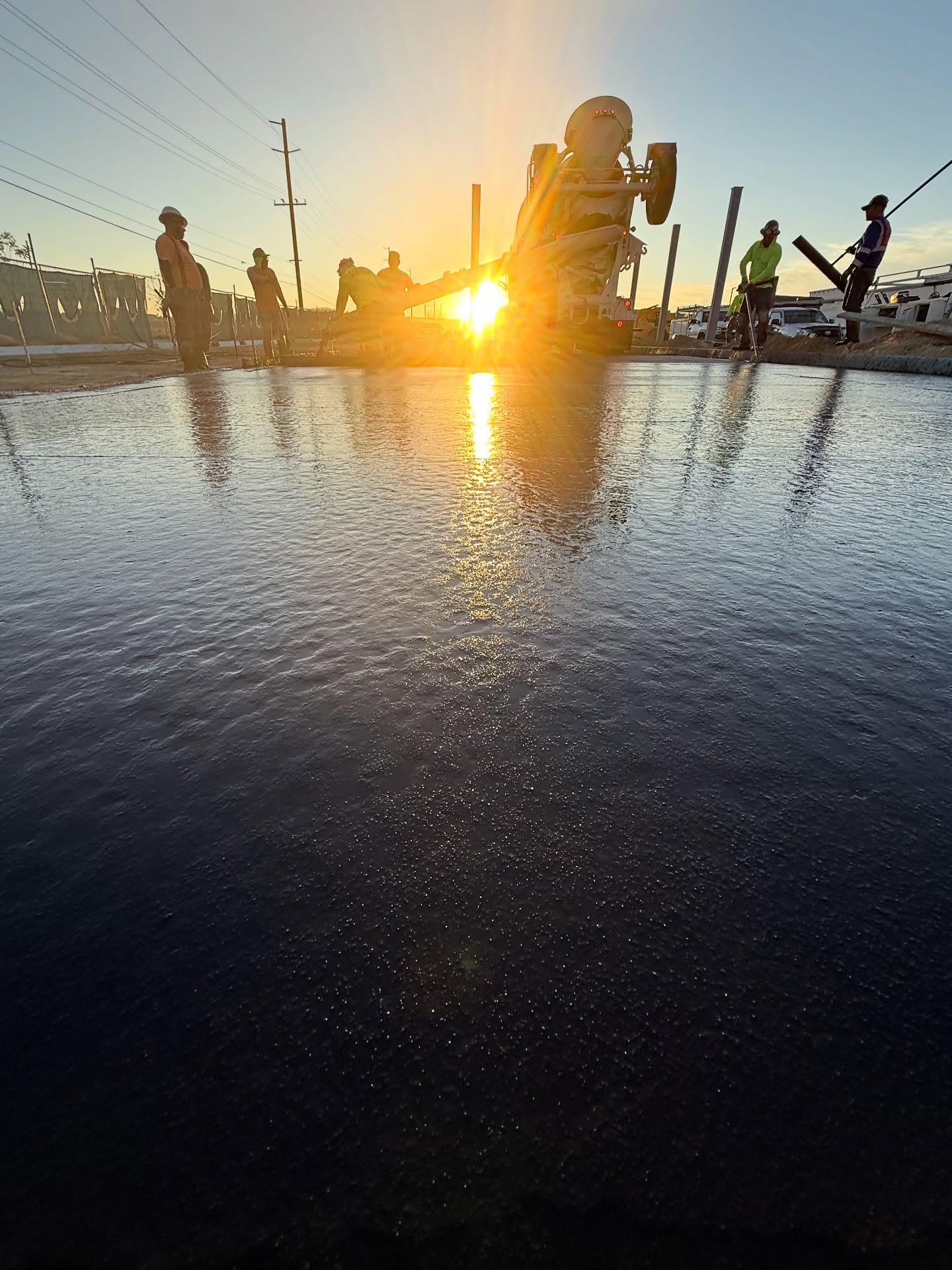 Black concrete for Raising Canes Drive though. It looks nice but don’t let it touch you. This stuff will leave a mark.