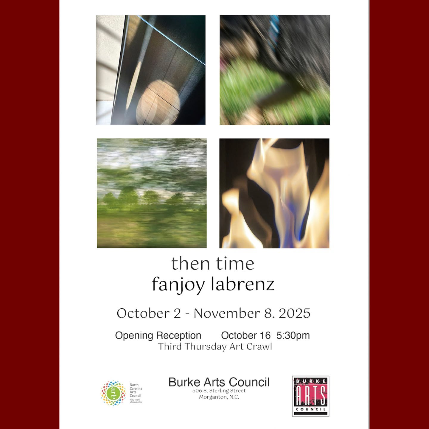 #savethedate #burkeartscouncil out of the #studiolightandspace #soloexhibit Join us for the opening reception October 16th!!