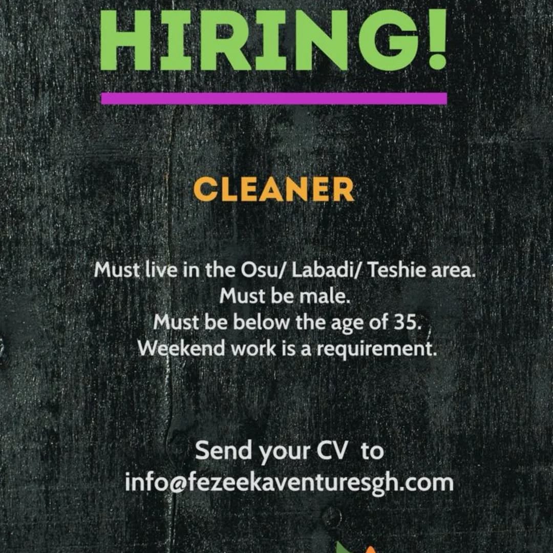 Employment Opportunity: Cleaner
We are currently hiring professional cleaners.Experience is preferred,but we value dedication and reliability above all.