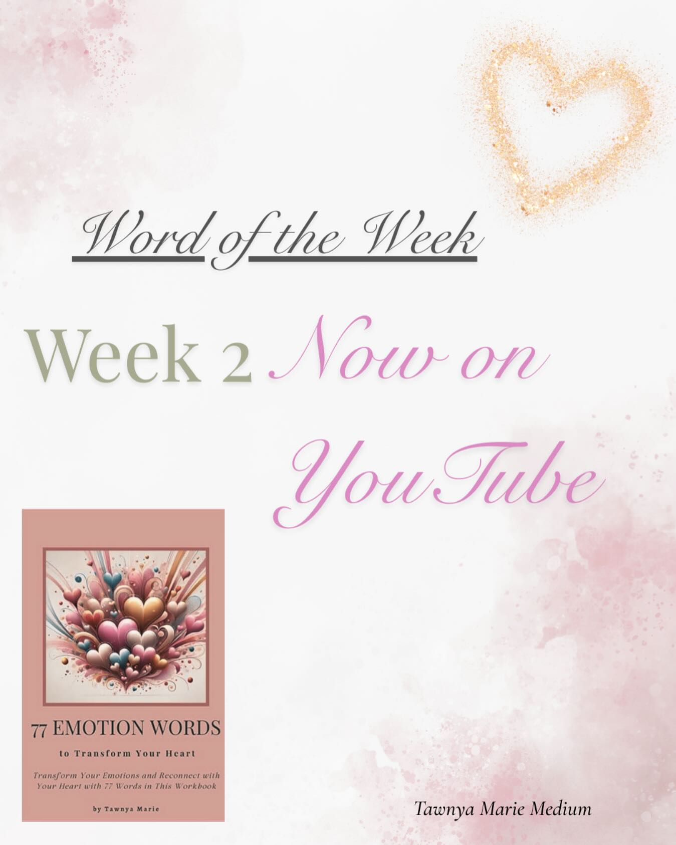 Well that is so funny the word of the week. Hmmm I think I see what is happening here! This journey is going to be very interesting. Week 2 is up on YouTube. I want to hear what you think!?!? #77emotionwords #week2 #healingjourneys #healingmyself #healingmyheart #wordoftheweek #motivational #monday #tawnyamariemedium