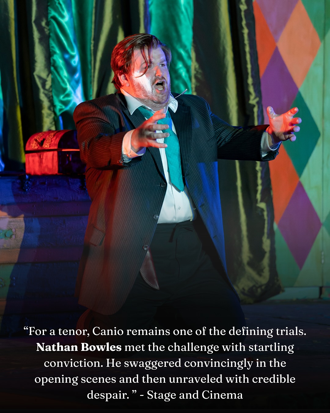 ✨ Happy closing! ✨ Today we bring this incredible production to a close, and I couldn’t be more grateful. It’s been such a joy to make my debut as Canio with @pacoperaproj , and a huge thank you to @seewhatishaw for giving me the opportunity to explore this new and exciting role. Another huge thanks to cocopazzo for the glowing review!!! Looking forward to the next adventure!
📸: @nickrutterarts
.
.
.
.
.
#operasingersofinstagram #pagliacci #leoncavallo #opera #tenor #debut #pacificoperaproject #heritagesquaremuseum #singer #clown