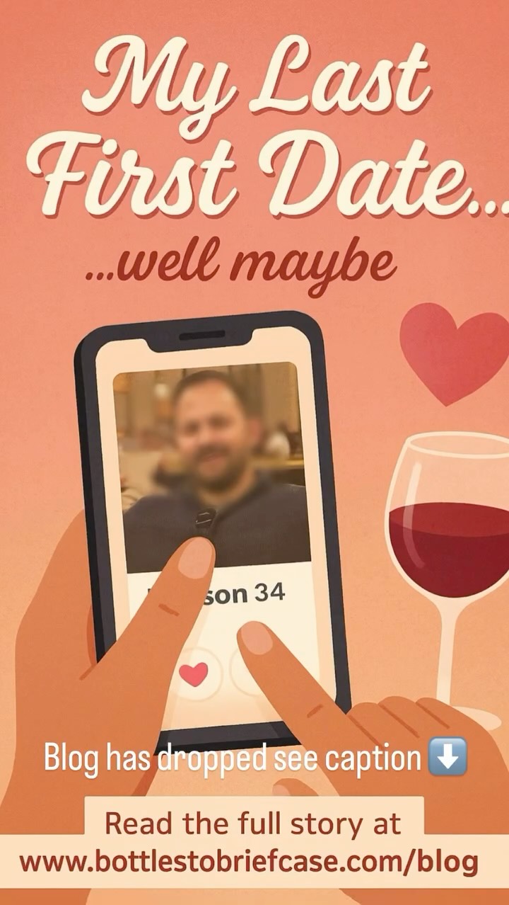 My “last first date” started as a flop and ended as a family 😂 In this reel: the actual OG screenshot of my husband Jackson’s Tinder profile (names/private bits blurred—calm down, detectives). @bottlestobriefcase www.bottlestobriefcase.com/blog #lifeunfiltered #datingdisasters #datingdisasters #storytime #swipetosee #lastfirstdate