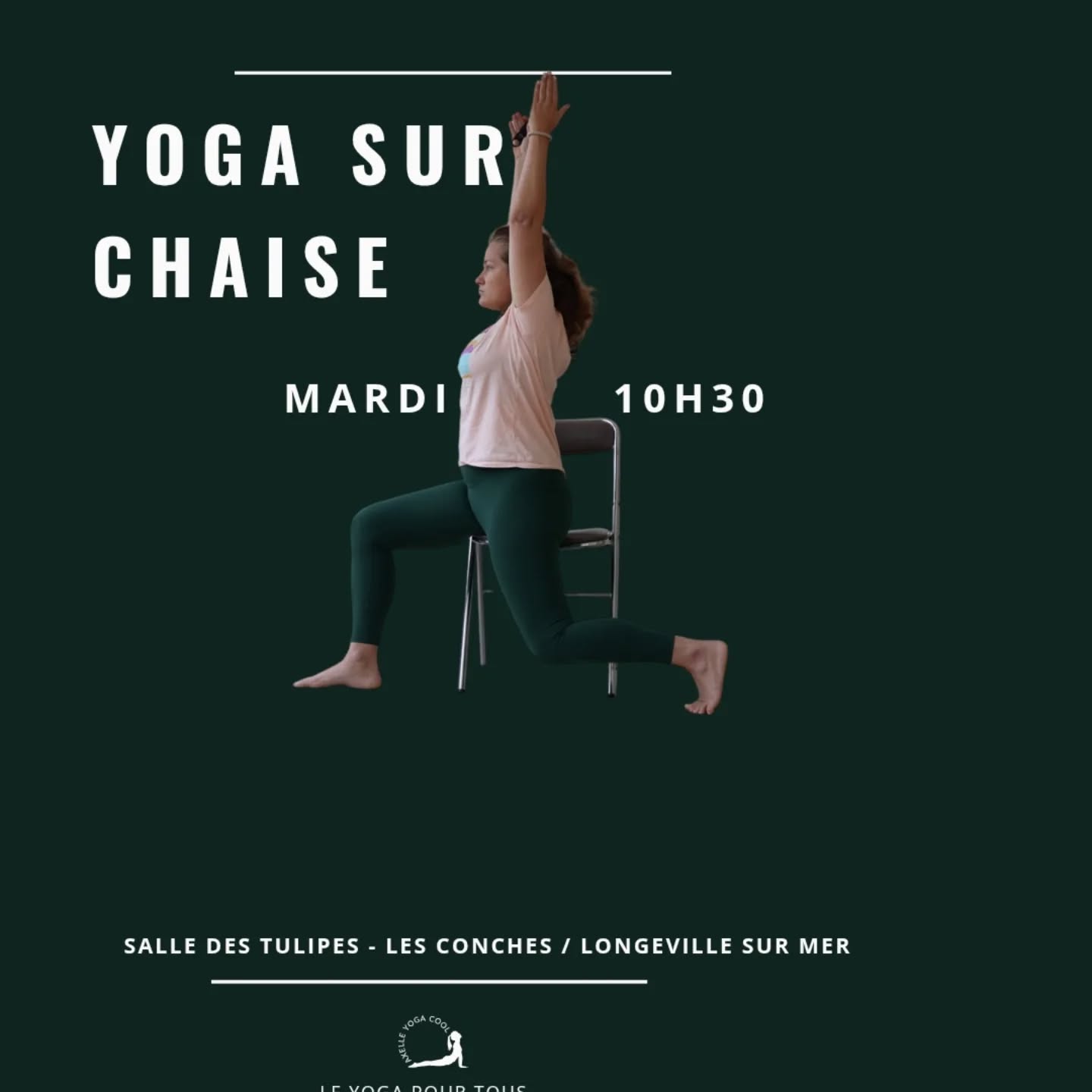 Un projet qui me tient à cœur, début des cours de yoga sur chaise la semaine prochaine, pour rendre le yoga plus accessible, plus doux et toujours plus cool 😉
Mardi 10h30 salle des tulipes les conches
#yogasurchaiseVendée #yogasurchaiselongeville