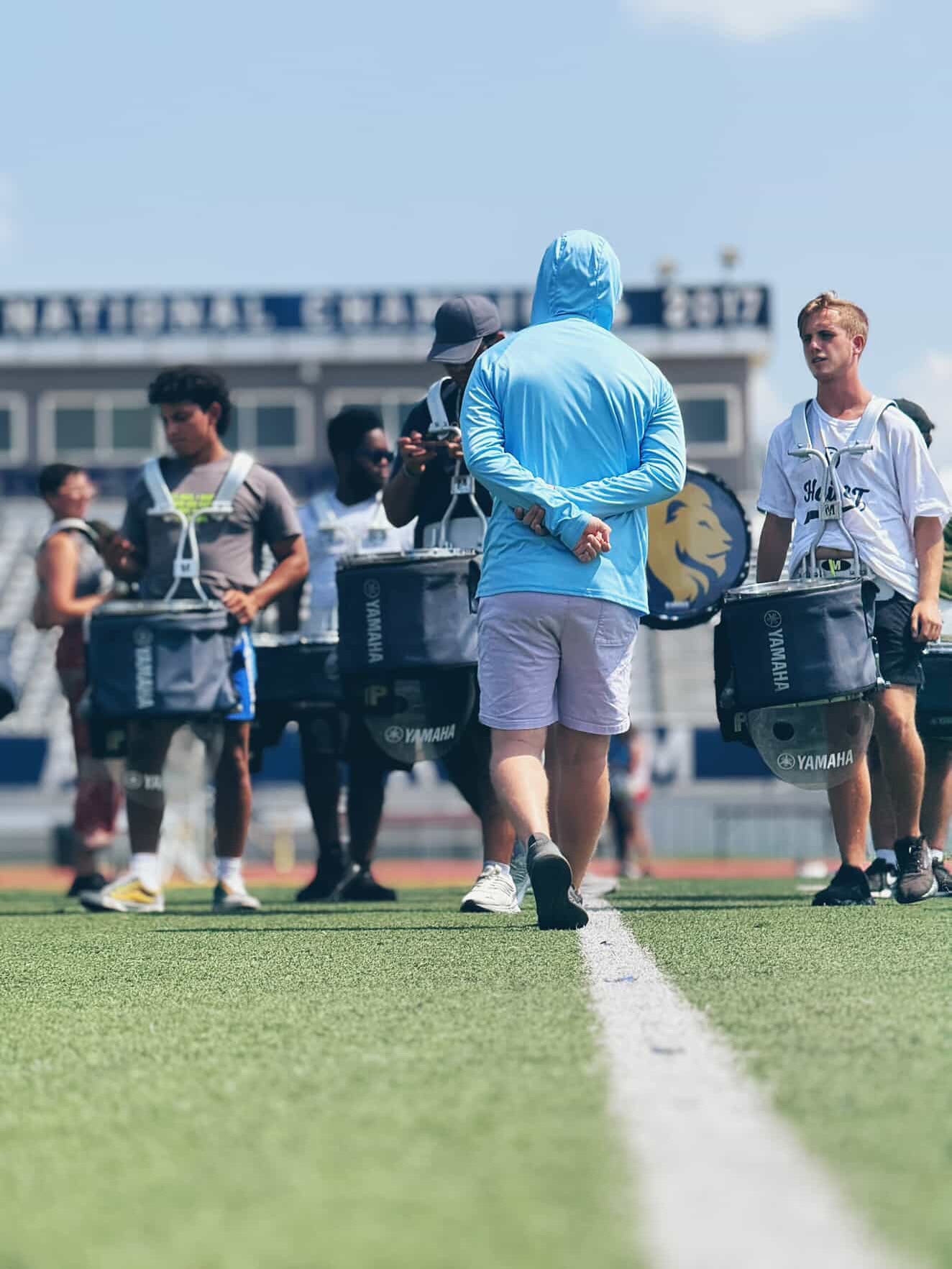 It’s a privilege to live a dream . Working with the @etamupercussion sections, developing the @blueknightspercussionensemble show, and starting talks for the @blueknightsdbc productions all while developing great music with many high school programs across the country 💙
📸: @trystanrayphotos