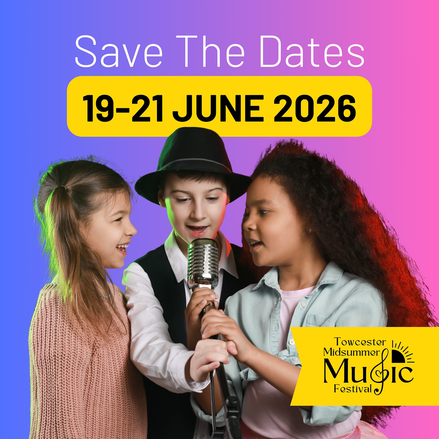 🥁SAVE THE DATE!🎸
The 24th Towcester Midsummer Music Festival will take place over the weekend of
19th - 21st JUNE 2026
#towcestermidsummermusic #localtalentlastingimpact #towcestermusic