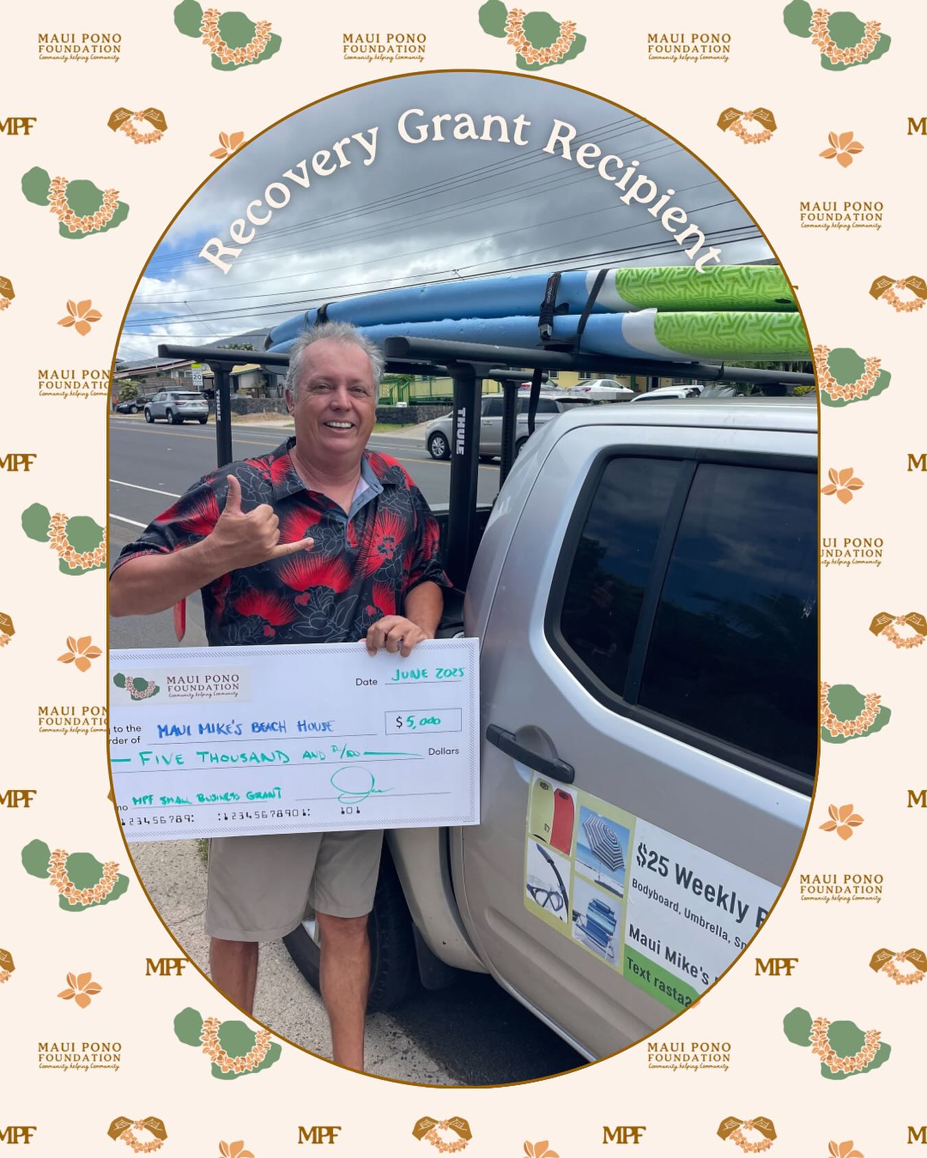 Congrats Maui Mike’s Beach House!!
#mauiponofoundation #recoverygrant #smallbusinessgrant #communityhelpingcommunity