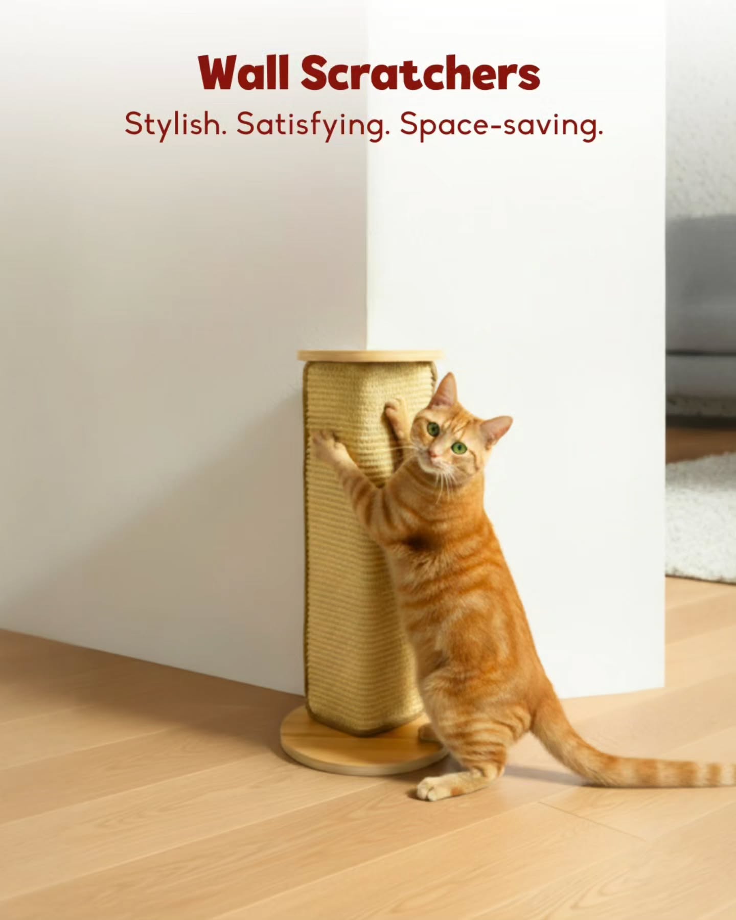 Minimal footprint, maximum impact, for both your walls and your cat. 🐈🪀
Designed with your walls (and your cat) in mind, FurryLiving wall scratchers save space, support natural clawing, and are easy to setup.
Shop now from the link in the bio 🔗