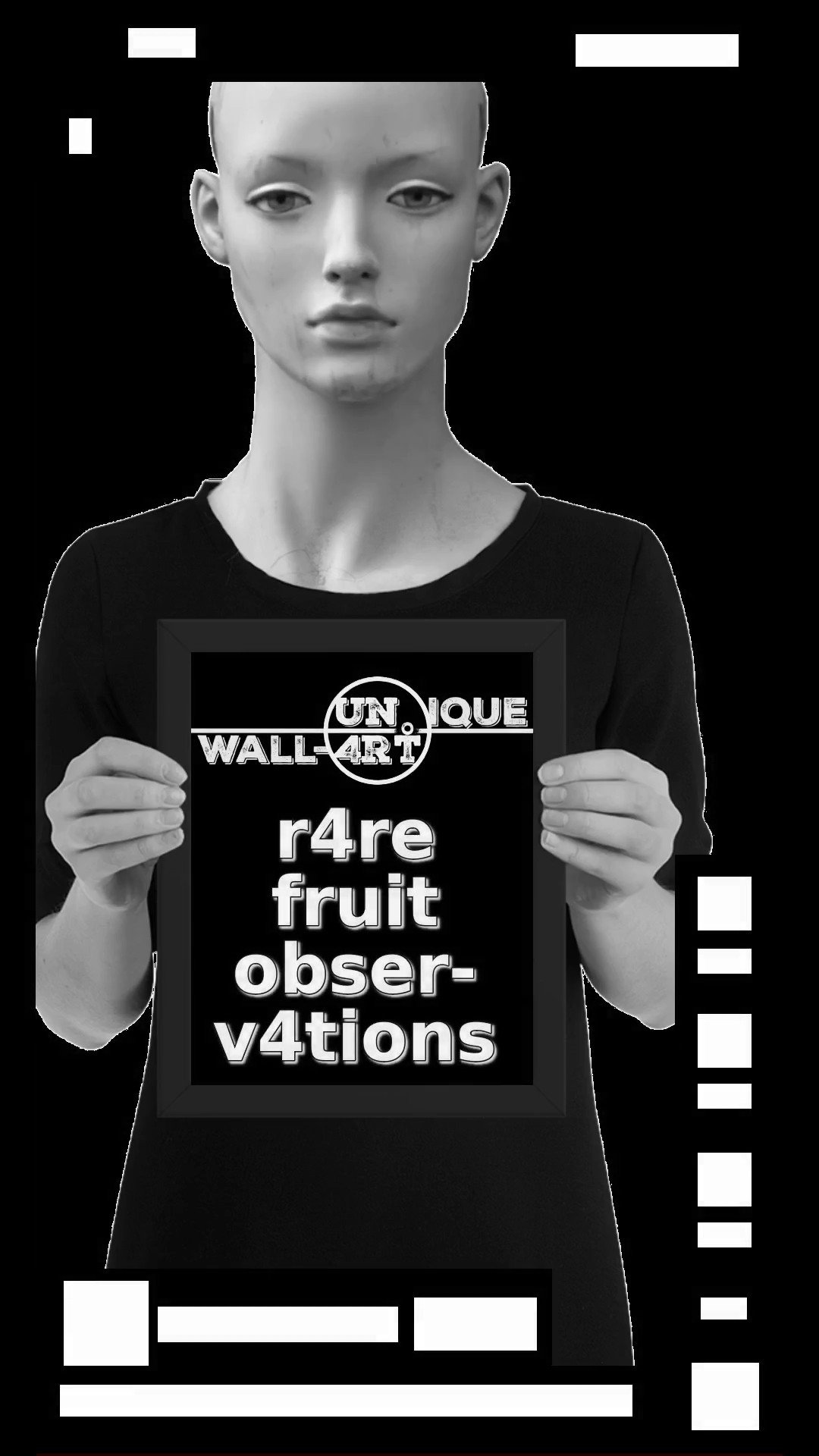 #un4rt #un4rtificial #whatis4rt #uniquewall4rt
--- --- ---
lyrics:
-.-
far beyond our imaginations
there are rare fruit observations
causing weird hallucinations
impossible for explanations
-.-
nevertheless our publications
showing you the simulations
of their weird communications
acting without any regulations
-.-
seems like there are no obligations
they avoid considerations
make no common operations
all by themself, without relations
-.-
that’s it from our specifications
of the rare fruit observations
-.-
--- --- ---
100% made by UN4RT.com
--- --- ---
check our website for more ...
--- --- ---