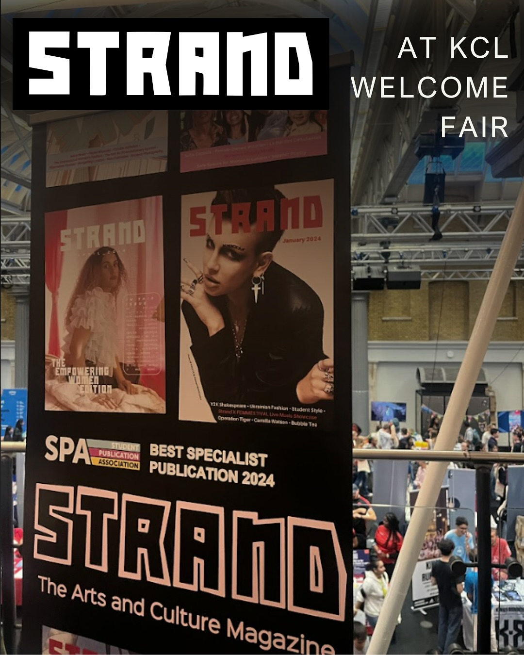Catch us at KCLSU Welcome Fair where you get to chat to our committee, purchase a membership and begin writing!
It takes place tomorrow from 9am-6pm on the Mezzanine at Old Billingsgate.
Plus you get to take the first peek at our Freshers Edition and RSVP to our launch. Stay tuned 🪩