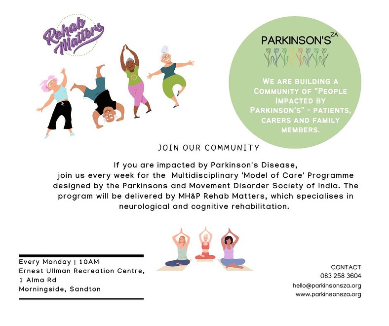 Thank you to the 75+ people who joined us for our Sandton launch - what an amazing start to our JHB journey!
đ Weekly Parkinsonâs Support & Rehab Workshop
Every Monday | 10AM | Ernest Ullman Recreation Centre, Morningside
Join our community of patients, carers & families as we thrive together. đˇ
#ParkinsonsZA #RehabMatters #ParkinsonsSupport #JohannesburgCommunity