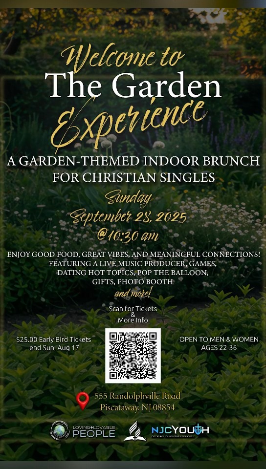 Calling all Christian Singles ages 22-36
15% off all tickets through Wednesday 9/24