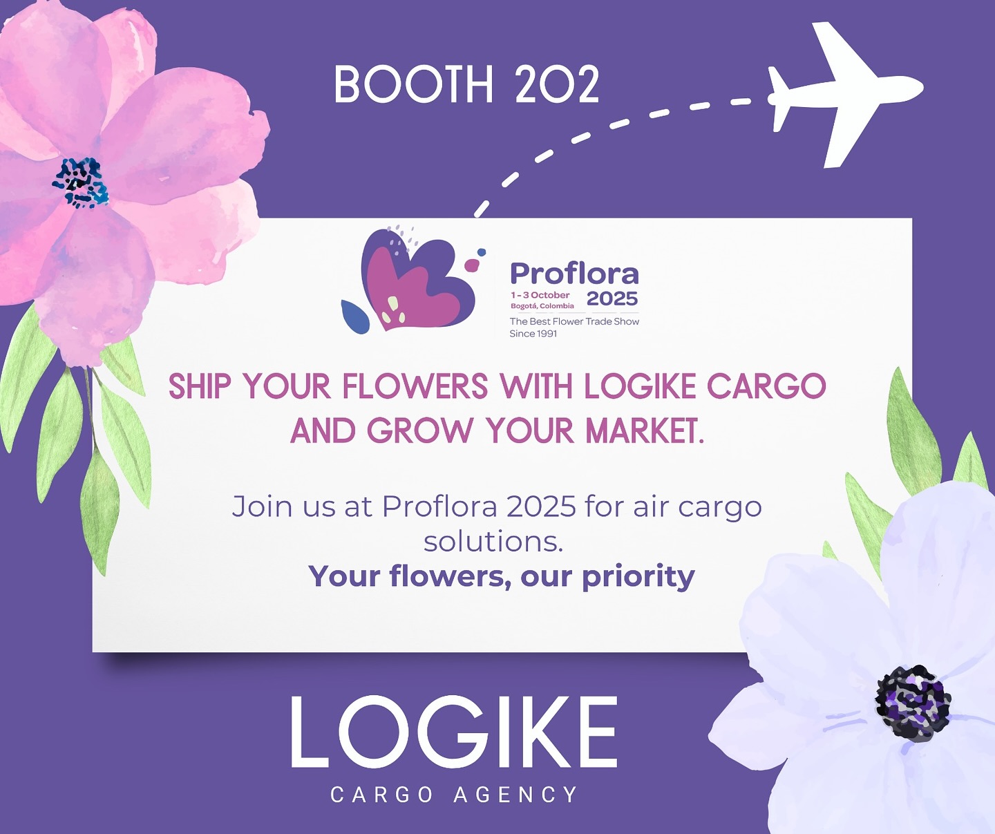 We’ll be at @proflora.co to show you our air cargo and consolidated shipping solutions.
Your flowers, our priority. 🌹
#LogikeCargo #FlowerExport #Proflora2025 #AirLogistics