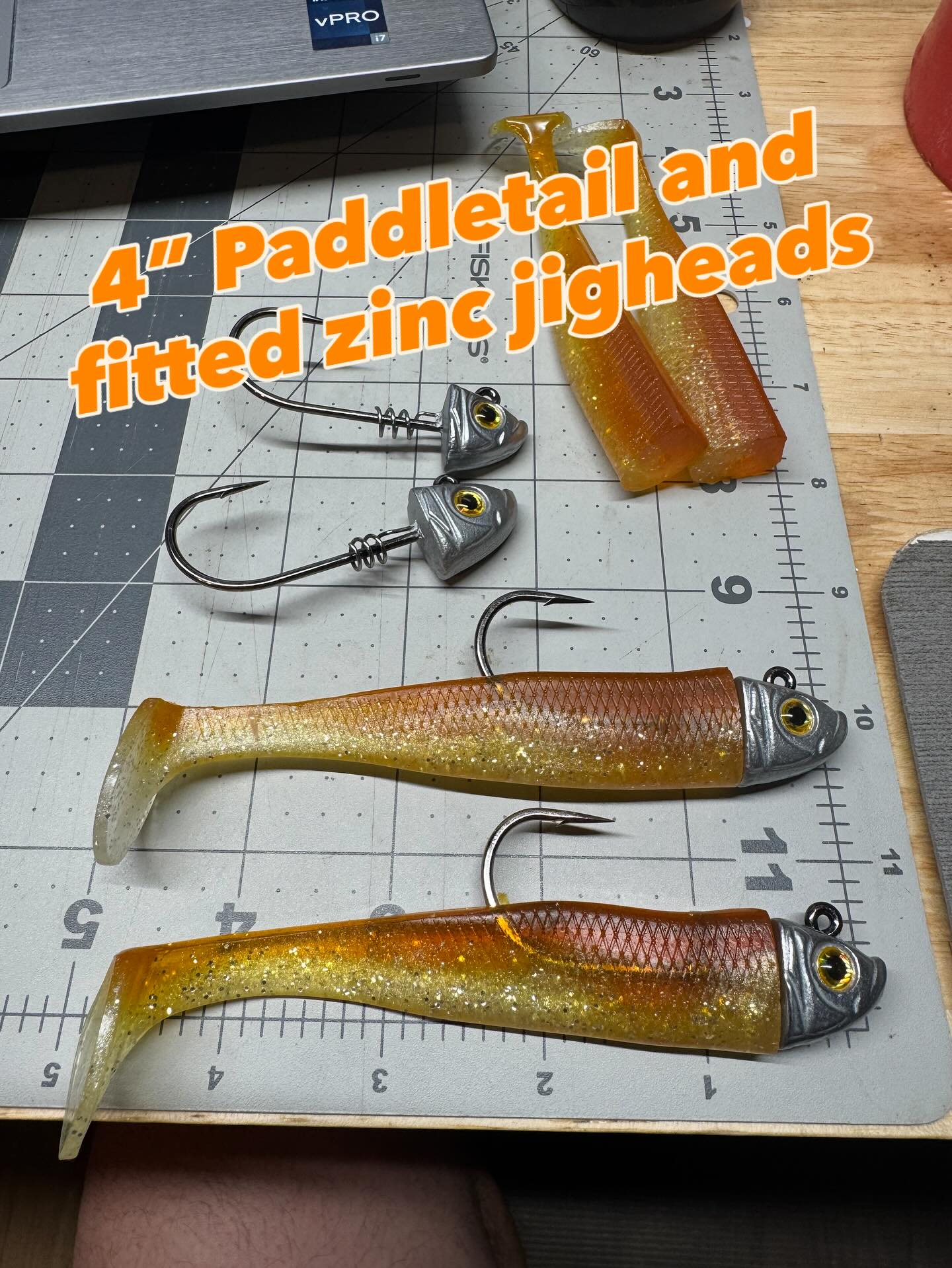 Folks using the 5” and 3” tails suggested the 4” and here they are. Just been a bit too busy to get these on the site but I will soon and these will be available for the fall run. These 4” tails will have their own fitted jigheads at 1/2 ounce and 3/4 ounce with the spiral detail. Will come in the 3” colors plus this ‘Arnold Palmer-Esque’ color.