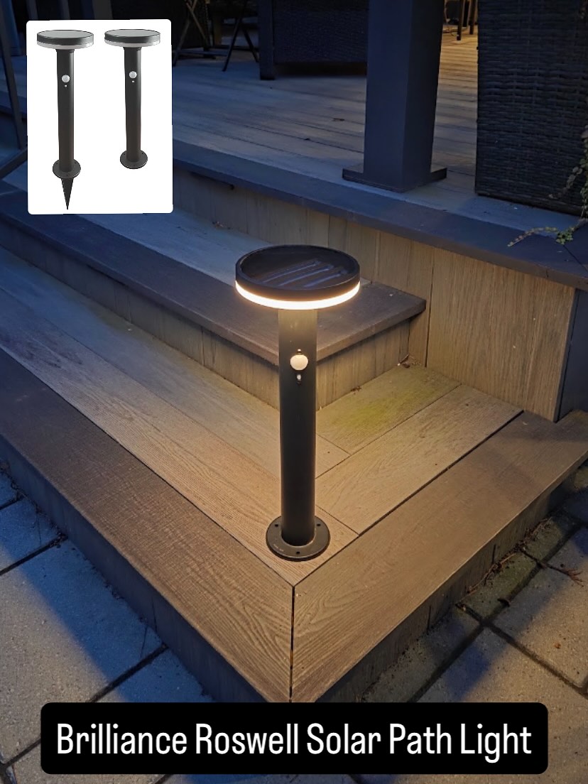 Let the sunshine do the work ☀️➡️✨ The Brilliance Roswell Solar Path Light charges by day and glows by night. The perfect path lighting solution — simple, smart, and stunning.
Fall Sale: Buy 4 or more @ $75 ea.
Mono-Crystalline Laminated Glass Solar Panel
Battery – 18650, 2600mAh, 3.7V
Two Mounting Options: Flush Mount or with Included Stake
Three Modes of Motion Detection:
* Constant Dim Light - 30 Lumens
* Standby Motion- 200 Lumens for 25 seconds
* Motion - 300 Lumens for 25 seconds
Visit us at www.outdoorlightingcanada.com or click the link in bio.
#outdoorlightcanada #outdoorlighting #landscapelighting #solarlights