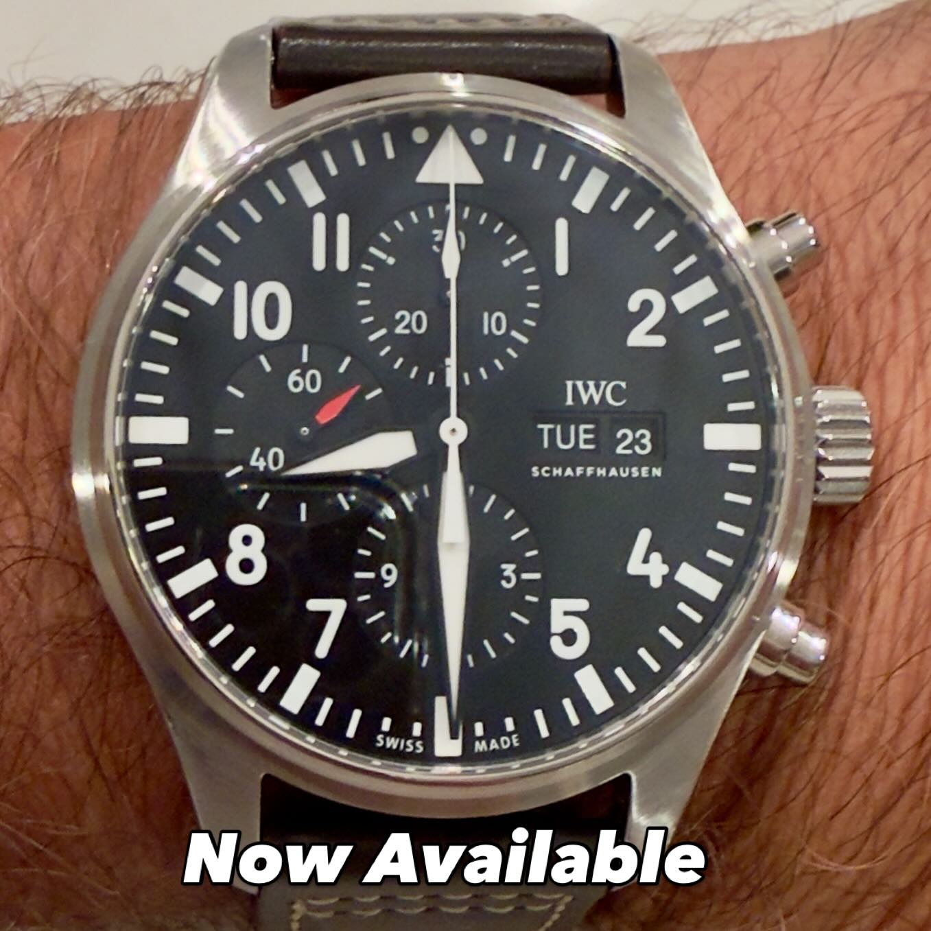 🟢 Available
IWC Pilot Chronograph 43MM
IW377709 Watch and Card, excellent running condition
#iwc #iwcschaffhausen #iwcpilot #iwcwatch #pilotwatch #pilotchronograph