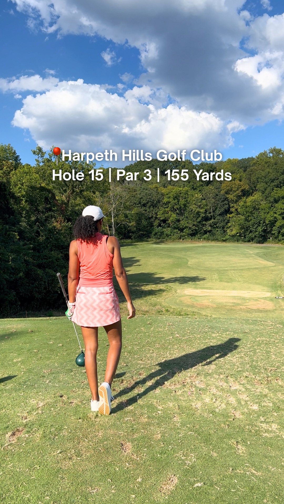 📍Harpeth Hills Golf Course | Hole 15 | Par 3 | 155 Yards
This was my first time playing from the “Back” Tees (played the Blue Tees) and I almost swung out of my shoes 🤣 but I was very happy with this Bogey! #BogeyGolf
OUTFIT DETAILS 💅
Hat | Shirt | Skirt: @adidaswomen 
Shoes: @footjoy 
Golf Glove: @believegreekapparel 
.
.
.
.
#GolfAddict #Golf #GolfOutfit #GolfFashion #Vlog #HoleVlog #Golfer #BlackGirlsGolf #BlackActiveGolf #GolfContent #ContentCreator #Nashville #NashvilleInfluencer #GolfGirl #BlackGolfers #WomenGolfers #Adidas #AdidasGolf #AdidasWomen