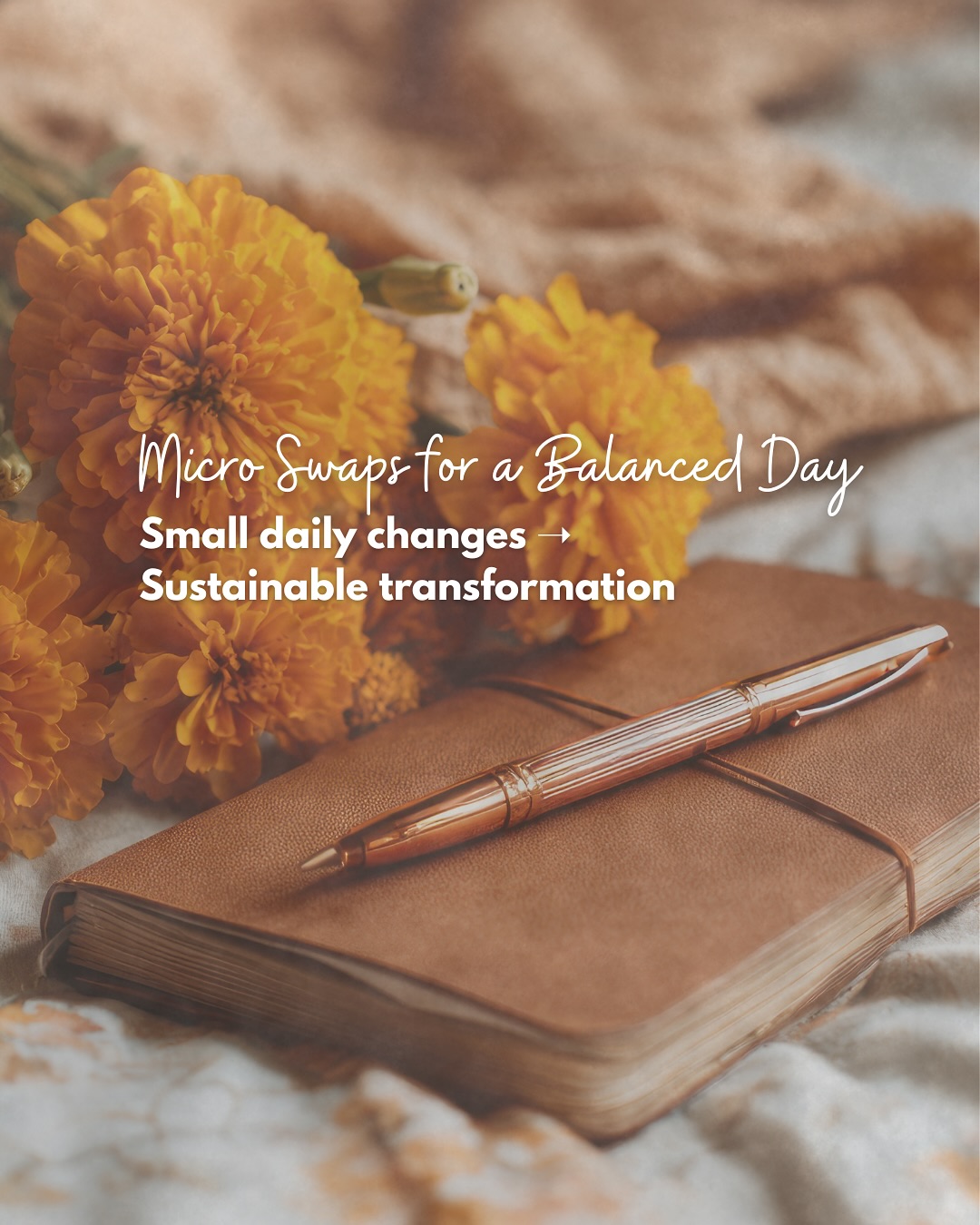 🌿 Micro Swaps for a Balanced Day 🌿
Ayurveda reminds us that balance isn’t about big overhauls, it’s about the small, consistent rituals we weave into our daily rhythm (dinacharya).
✨ These micro swaps may feel simple, but practiced regularly, they shift your energy, digestion, mood, and sleep in powerful ways.
💧 Warm water instead of coffee first thing
🪥 Tongue scraping instead of rushing out the door
🍲 A warm breakfast instead of skipping meals
🌙 Mindful breathing instead of scrolling at night
Small swaps ➝ sustainable change. 🌞🌙
👉 Which one will you try today?