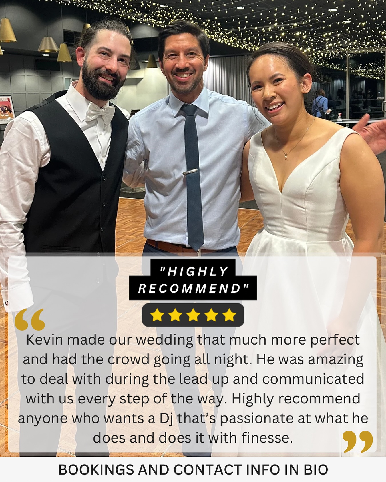 “Kevin made our wedding that much more perfect…” 💫
There’s no better feeling than helping a couple throw the celebration of their lives 💛
From day-one planning to the last dance, it was an honour to bring the vibe, the finesse, and the full dancefloor energy 🔥
When your clients trust you completely, you deliver.
Thank you both for the kind words and unforgettable night 🙏
📍 DJ Kev | Rhythm and Beats DJ Services – Melbourne Wedding DJ
📩 Now taking 2026 wedding bookings — DM or hit the link in bio to chat about your big day.
#RhythmAndBeatsDJ #WeddingDJMelbourne #MelbourneWeddings #DJHireMelbourne #DJKevOnDeck #MelbourneWeddingVendor #WeddingReceptionVibes #WeddingEntertainmentMelbourne #PackedDancefloor #clientreview #thernbdj