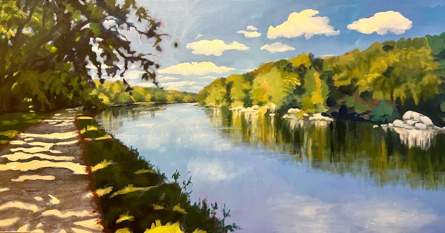 Maybe I am going backwards in time, painting the canal again.  It was a beautiful day and the walk filled my heart.