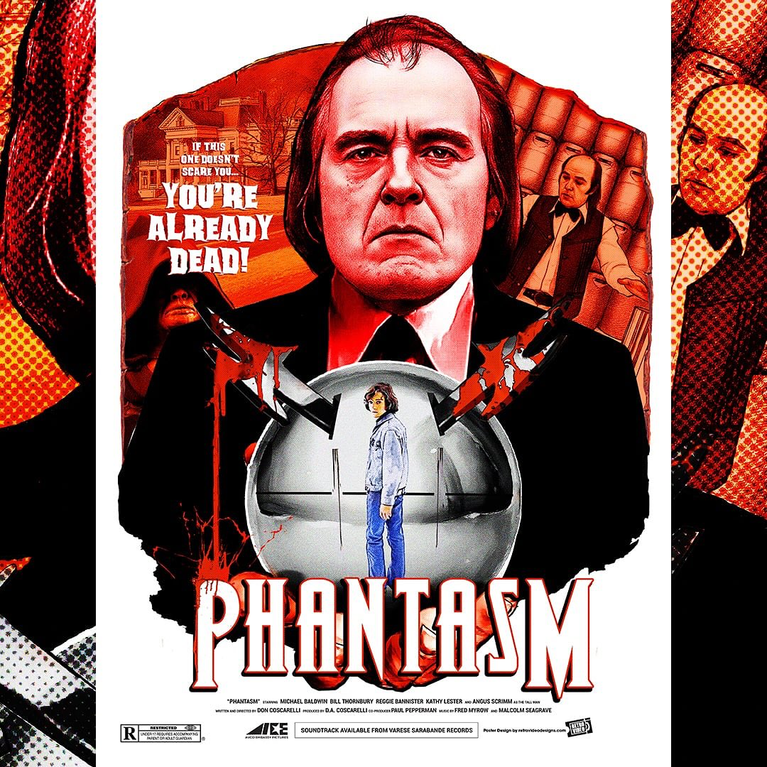 Vintage Tallman. I’ve been working on this phantasm rework of my original revue cinema art. I wanted to do the Phranchise justice. I hope to be able to work with Gigi and Don to create the entire series in a similar style and offer them as an exclusive print for Gigi’s Phantasm group. Check back for details in the next month or two. @don_coscarelli @glorialynnehenry @gigibannister @amichaelbaldwin @phantasmmovies @scottyrascal @ruemorguemag @fangoria @arrowvideo @umbrellaentertainment @shout_studios @nightmare_alley_to @revuecinema @arts_horror_movie @phantasmagpress @kill_kostanski @blackfawndistro @ravenbannerent @nightmarenodders @ampposters @davidhartmanart #phantasm #tallman #phantasma #horror @herocomplexgallery @thebenzgallery @outpost512 @spoke_art @plan9prints @frightrags