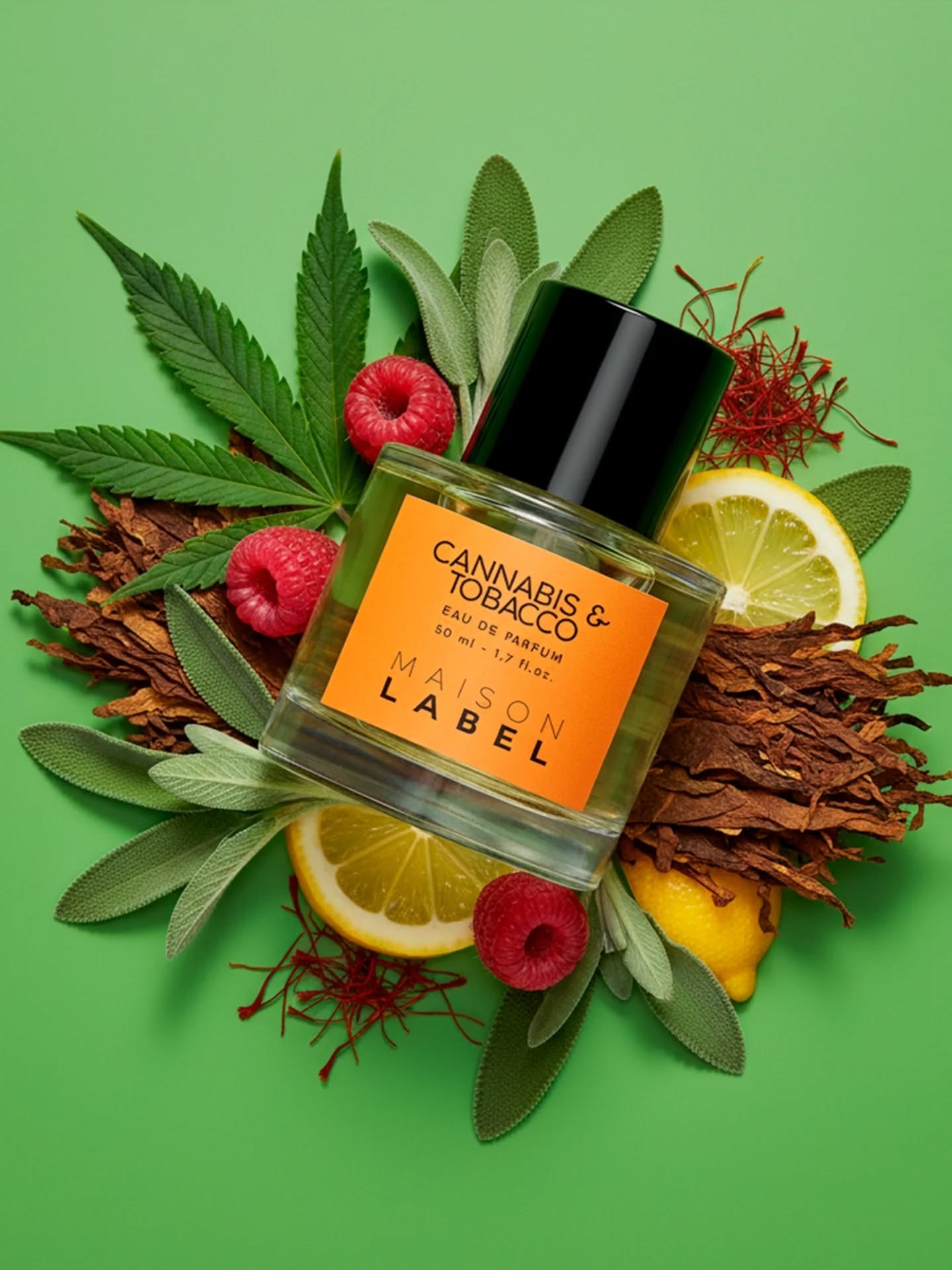 🌱 A fragrance that feels alive, like sunlight touching the earth.
Cannabis & Tobacco reveals its narcotic soul in a fresher light — where intensity meets nature’s quiet harmony.
✨ From the spark of citrusy cannabis to the sweetness of raspberry and the warmth of tobacco, it unfolds fluidly, blending shadow and brightness into one.
A perfume for those who live boldly yet stay rooted, free as the breeze over a green horizon.
#MaisonLabel #CannabisAndTobacco
#UnfoldYourEssence #BlendedSouls #NichePerfume #Luxury #OlfactiveJourney