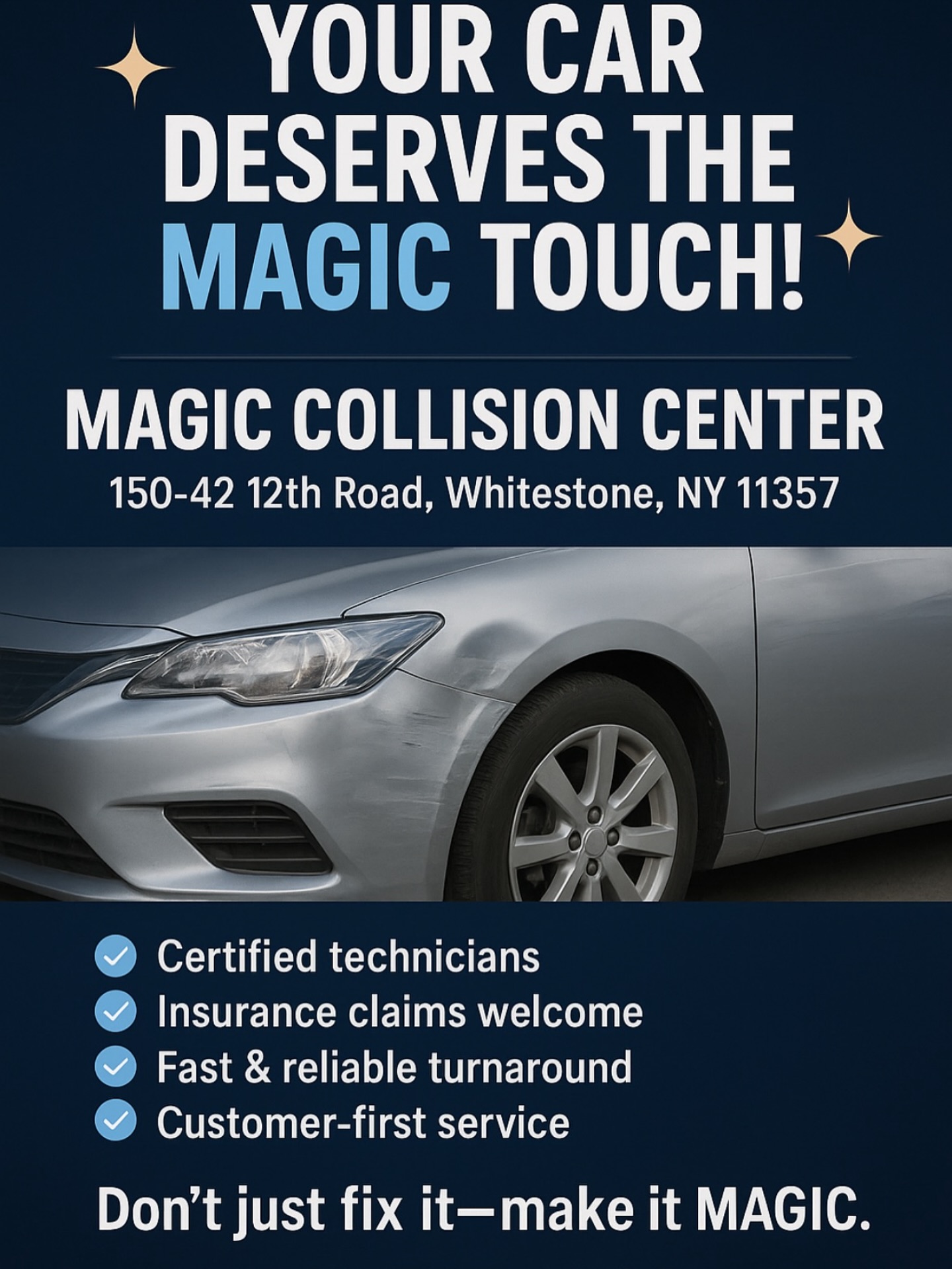 #autobodyrepair #painting #dents #scratches #collision #fenderbender #detailing #dings #freepickupanddelivery #colormatch #likeitneverhappened #servicingall5boros #servicinglongisland #queens #whitestone #allworkguaranteed #freeestimates #autorepair #allinsuranceswelcome