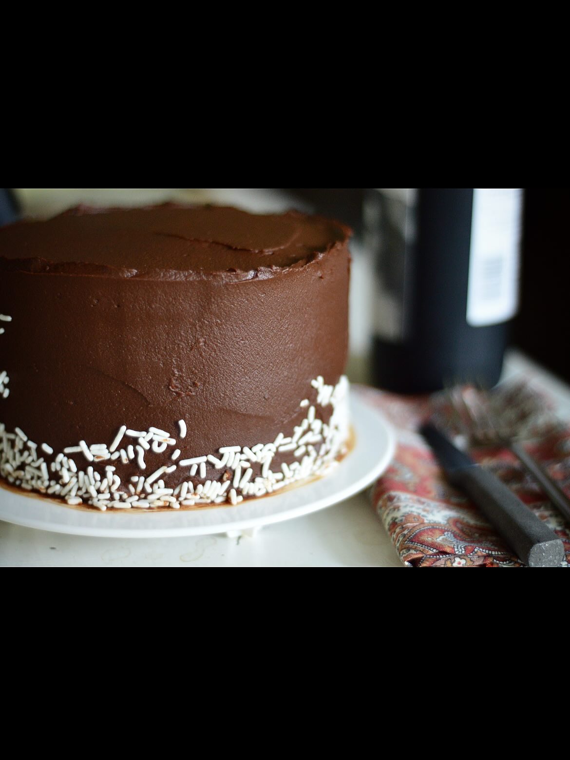 The inevitable result of watching the latest season of great British baking show is I return to baking and food photography. This will come as a surprise to no one, and we will all be better for it. The end.
on a more nutritious note, the cake in this recipe is a standard olive oil chocolate cake recipe, but the icing is a little different. 18 ounces of hot sweet potato (without the skin) puréed with 12 ounces of dark chocolate chips in a food processor. Let cool in a piping bag and you’ve got a slightly healthier chocolate frosting . This can also double as a sweet spread similar to Nutella.
#GBB #Baking #Cake #Chocolate