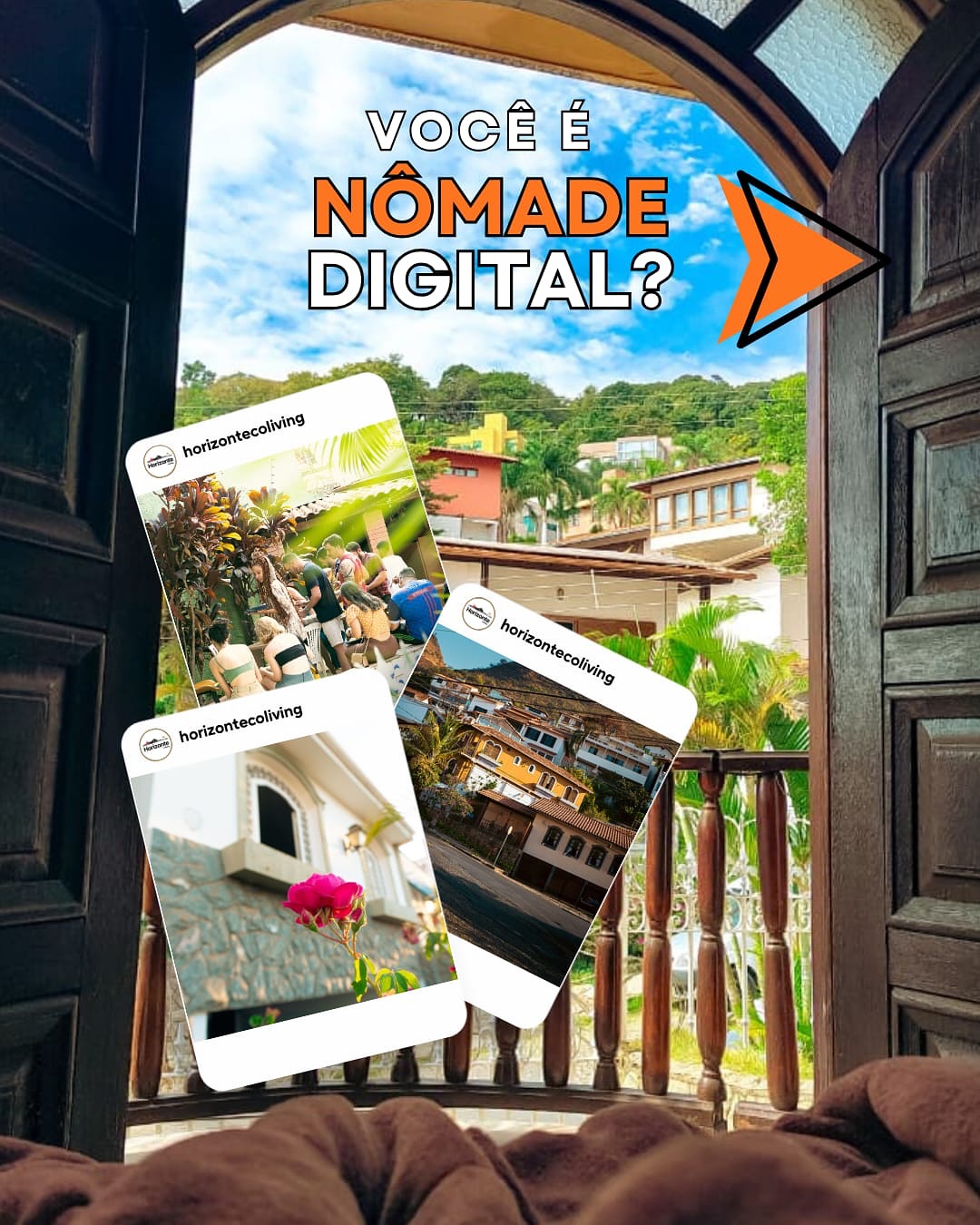 Seguir viagem é mais leve quando existe um lugar que te acolhe. Para seguir na estrada, um nômade precisa se sentir em casa onde estiver, afinal, a próxima volta pra casa pode demorar.
No Horizonte Coliving você vive o equilíbrio entre privacidade, liberdade e comunidade. Aqui, você encontra um espaço que facilita sua chegada, um lugar para pertencer e criar rotinas.
Siga-nos e descubra esse lar pensado por nômades, para nômades.