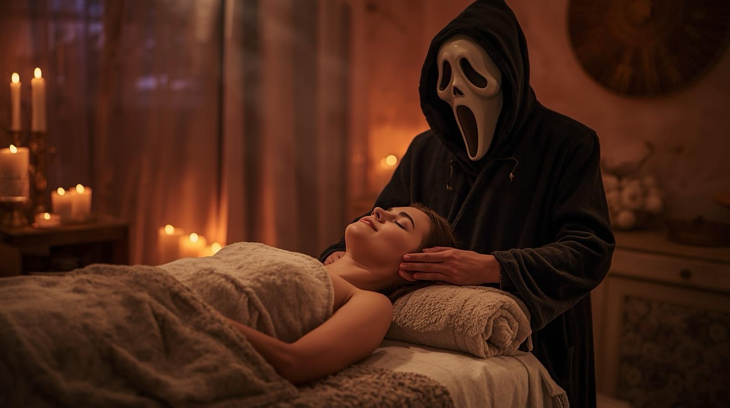 Killer knots don’t stand a chance 💀✨ #MassageTherapy #halloween #spooky #spa