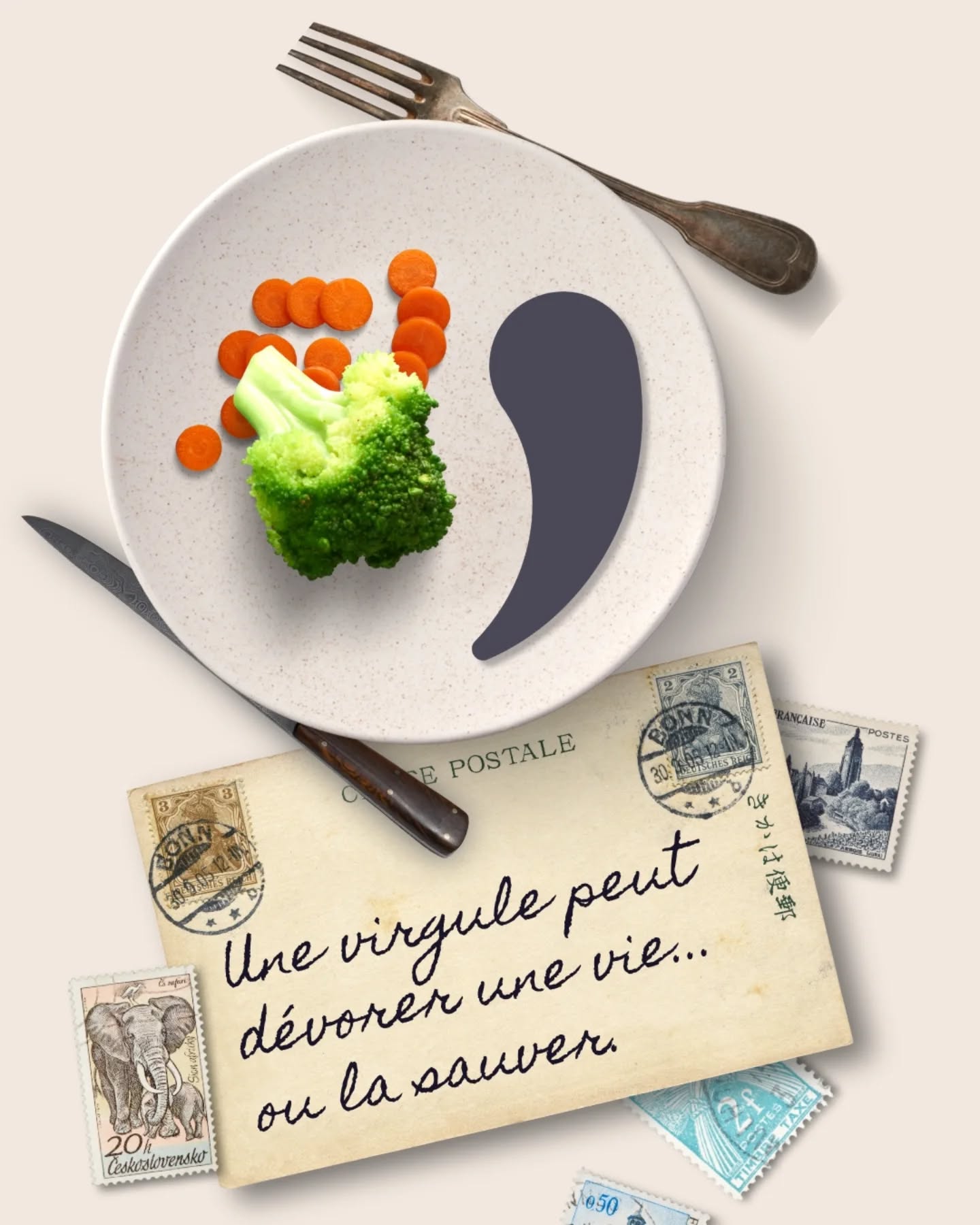 La virgule est minuscule, mais elle change tout.
Elle sépare, isole, met en valeur : une respiration pour l’œil comme pour l’oreille.
Ses emplois : énumération, complément en tête, apposition, apostrophe, incise, connecteurs, subordonnées.
Ses pièges : jamais entre sujet et verbe, ni entre verbe et complément, ni collée devant une parenthèse ou un signe déjà fort.
✨ La virgule, c’est l’art du silence qui fait entendre la phrase.
Et parfois… l’art de sauver les enfants !
#pieddemouche #tournuresfatales #ponctuation #orthographe #grammaire #languefrancaise #ecriture #auteurindependant #autoedition #manuscrit #roman #correcteur #edition #livre #francophonie #passiondesmots