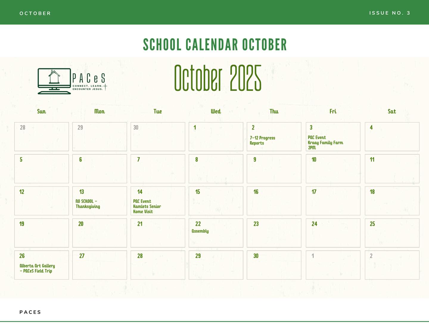 October Newsletter for Keeping PACe!!