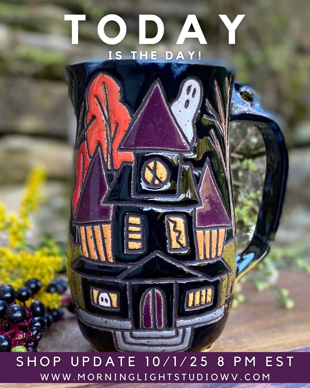 Happy October 1st everyone! I wanted to celebrate with new work as we bring in this change of season and the start of Halloween month! Putting love and gratitude out there to anyone who sees this. Thank you!
#pottery #handmadepottery #halloweenmugs #handmadehalloweenmugs #appalachianartist #appalachianart #potterycollector